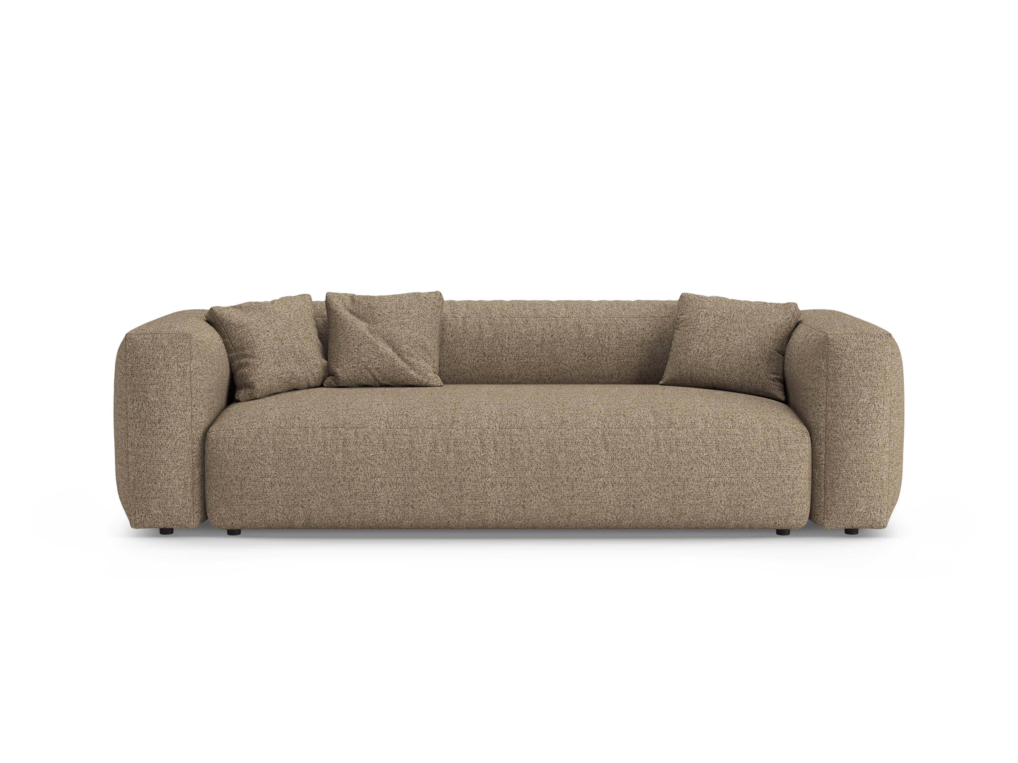 3-Seater Sofa with Sleeping Function MARTINA Cappuccino Boucle
