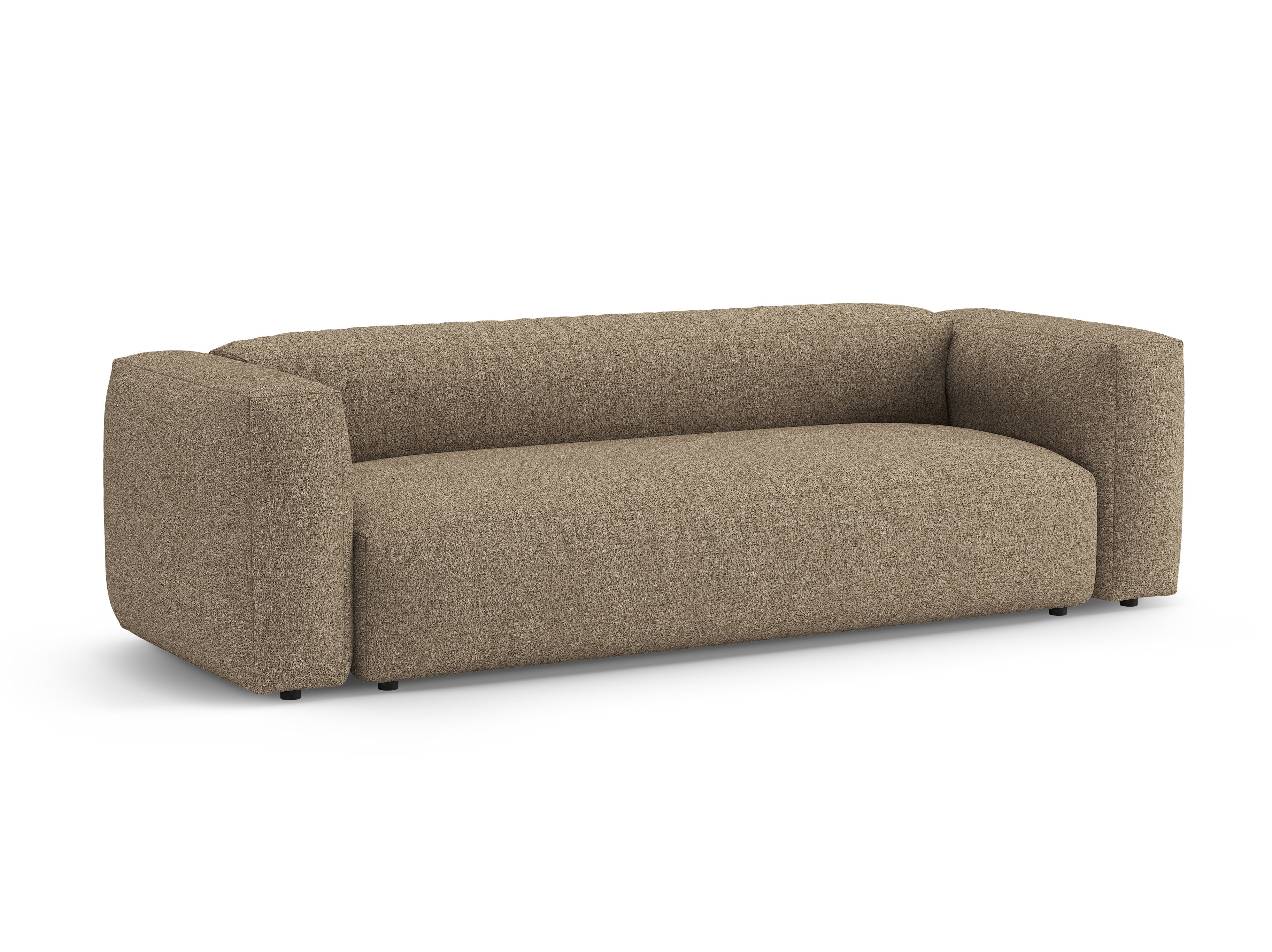 3-Seater Sofa with Sleeping Function MARTINA Cappuccino Boucle