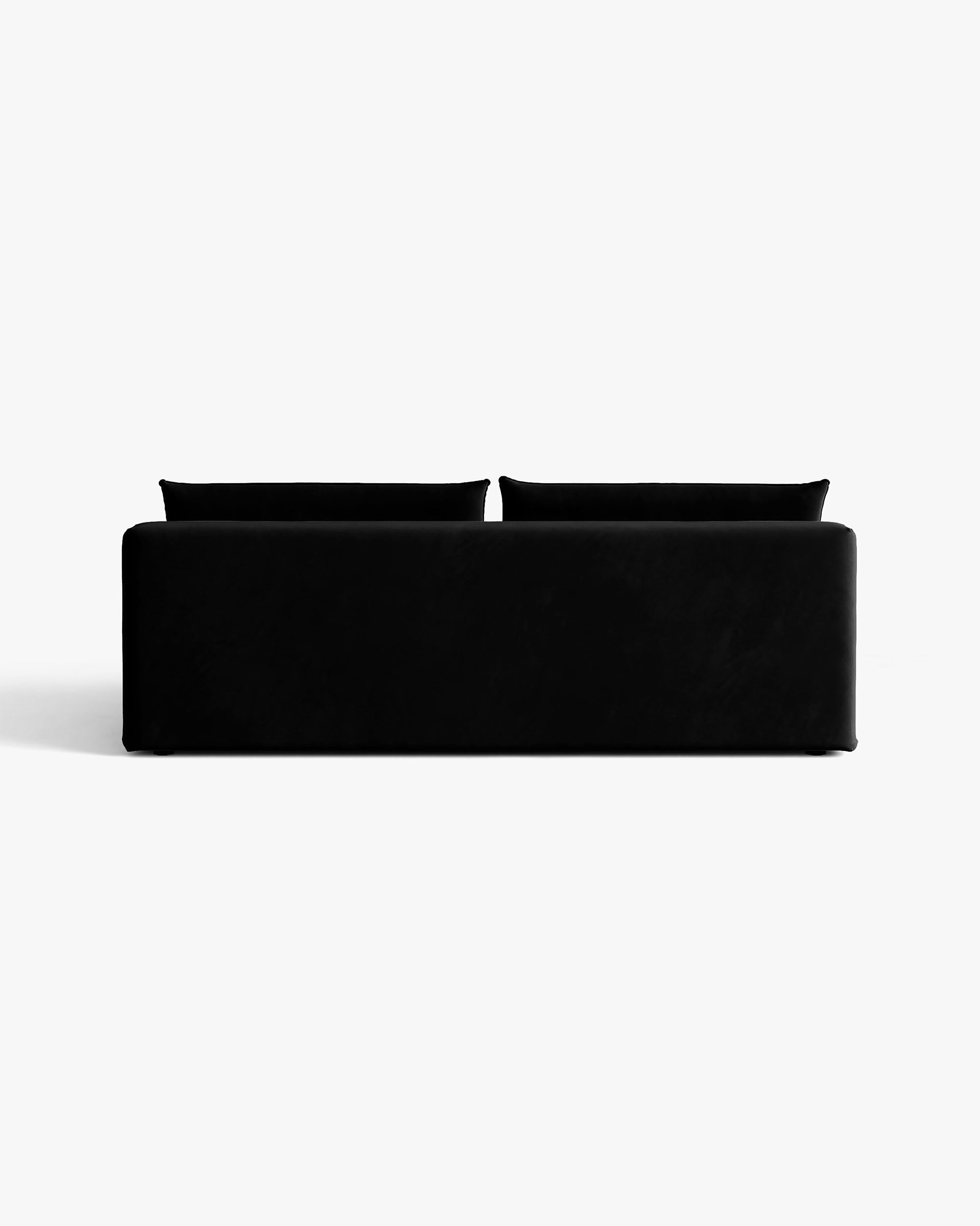 HENA Black Velvet 3-Seater Sofa with Sleeping Function