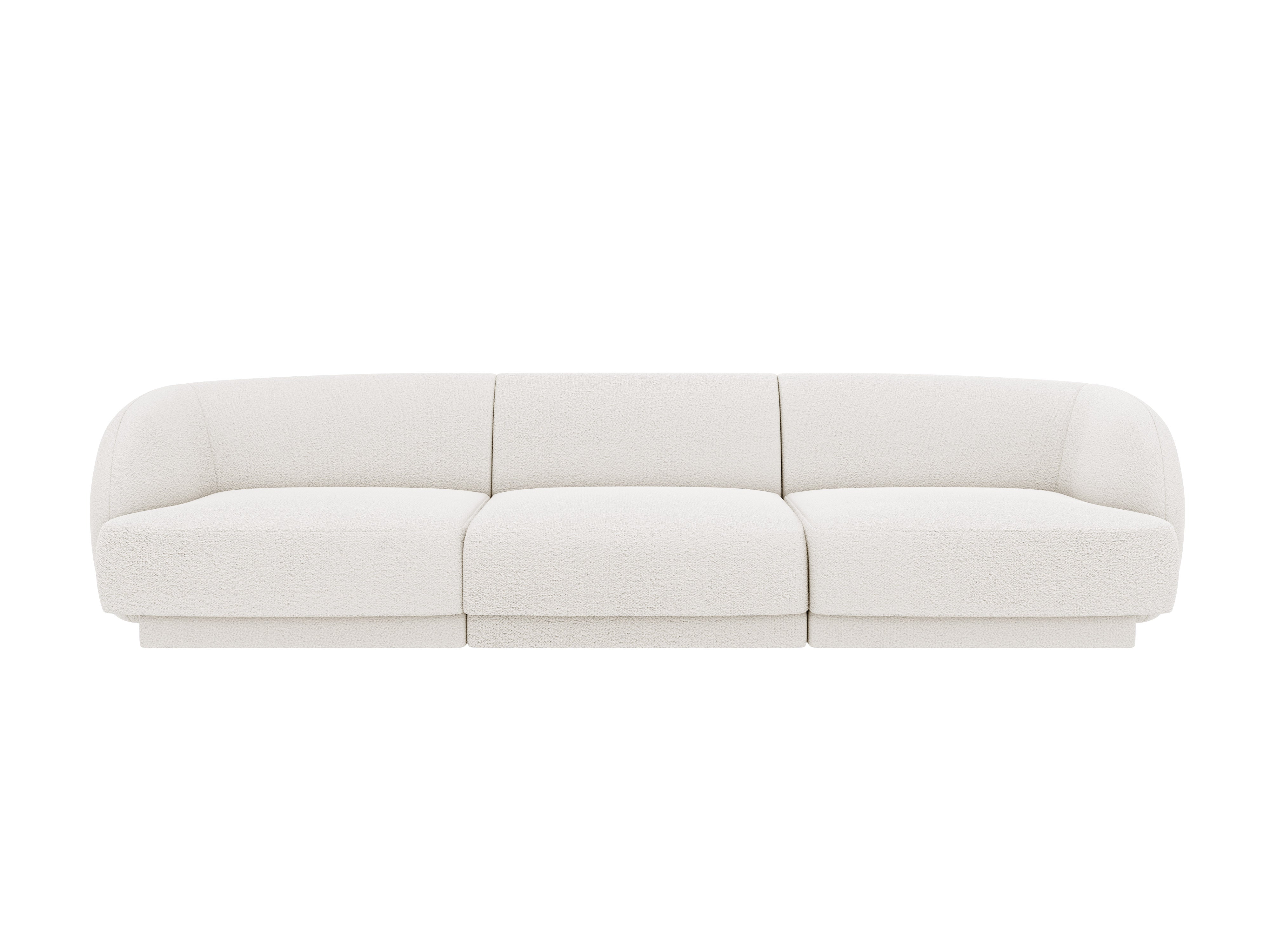 Sofa 3-Sitzer MILEY weiß Boucle
