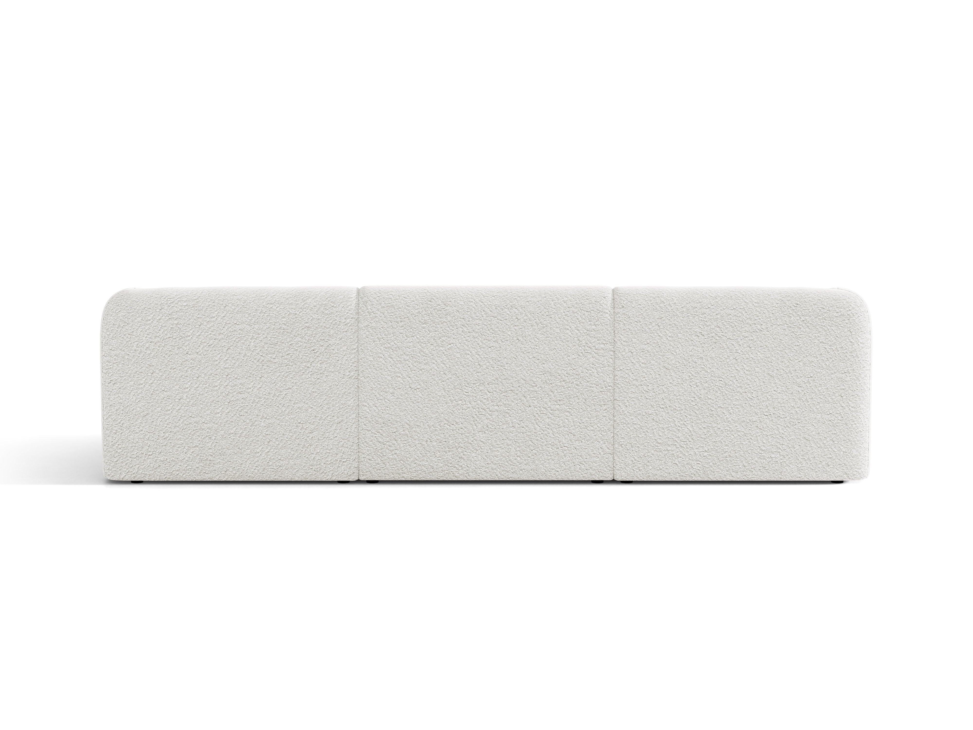 Sofa 3-osobowa MILEY biały boucle – tkanina bouclé