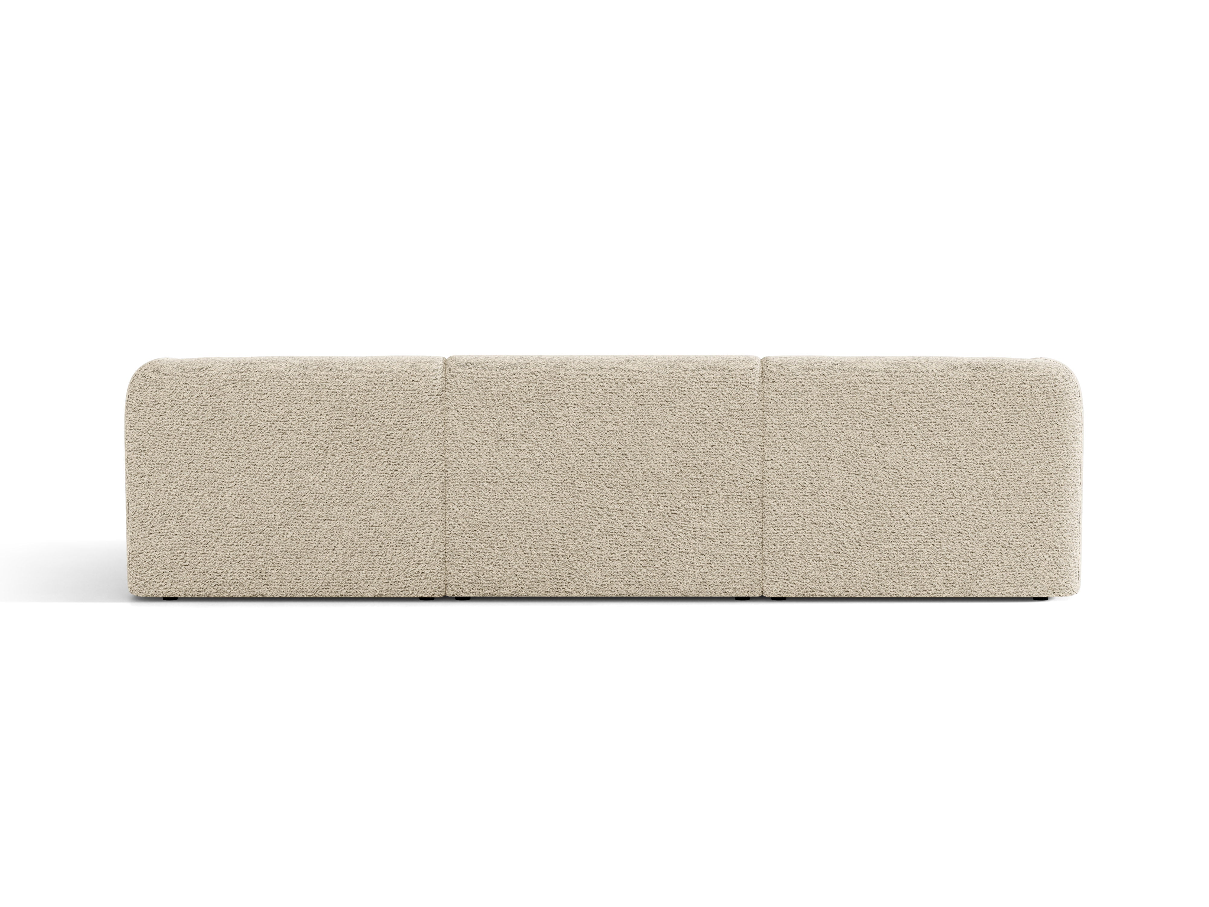 Sofa 3-osobowa MILEY beżowy boucle – tkanina bouclé