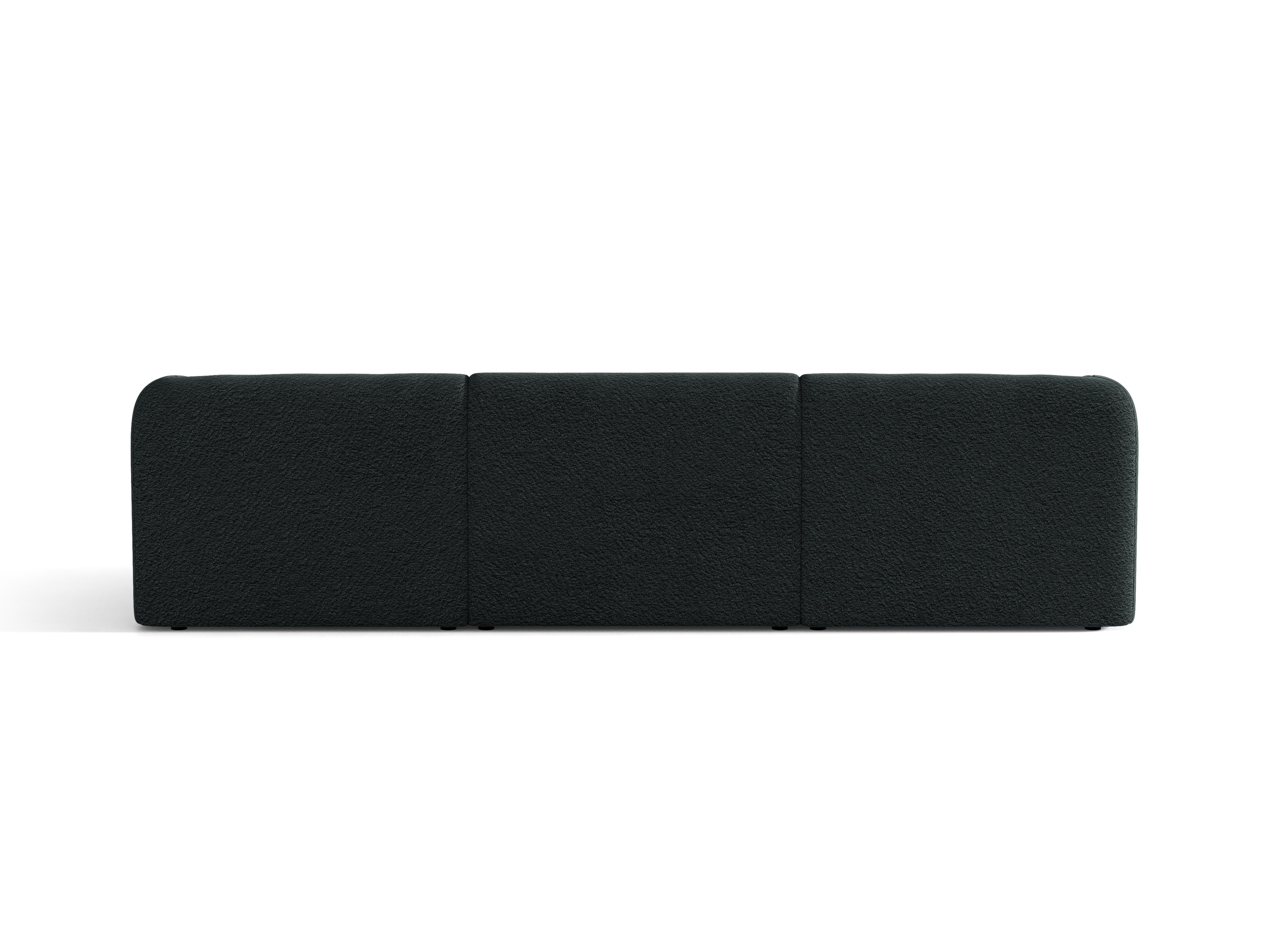 Sofa 3-osobowa MILEY czarny boucle – tkanina bouclé