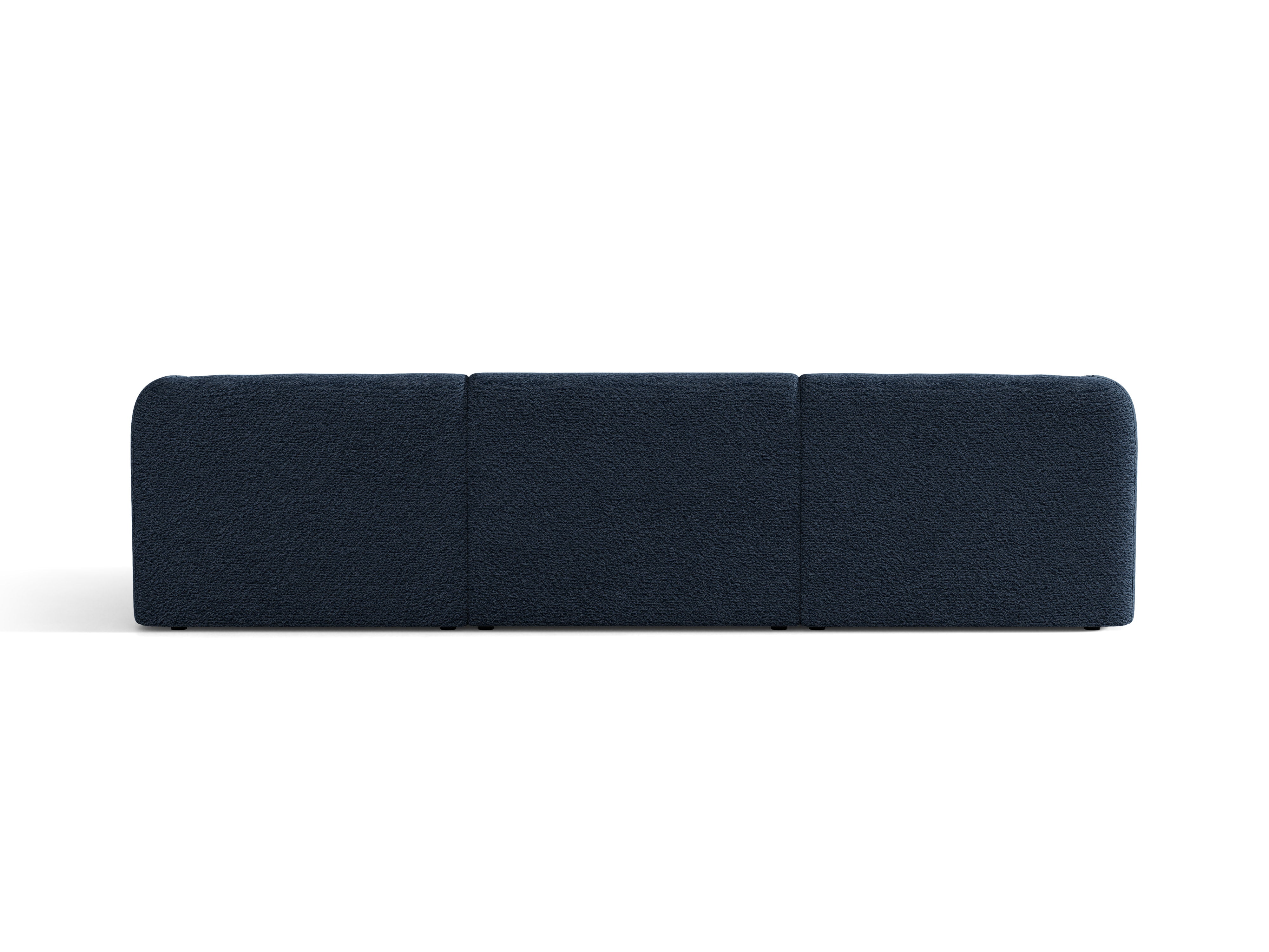Sofa 3-osobowa MILEY ciemnoniebieski boucle – tkanina bouclé