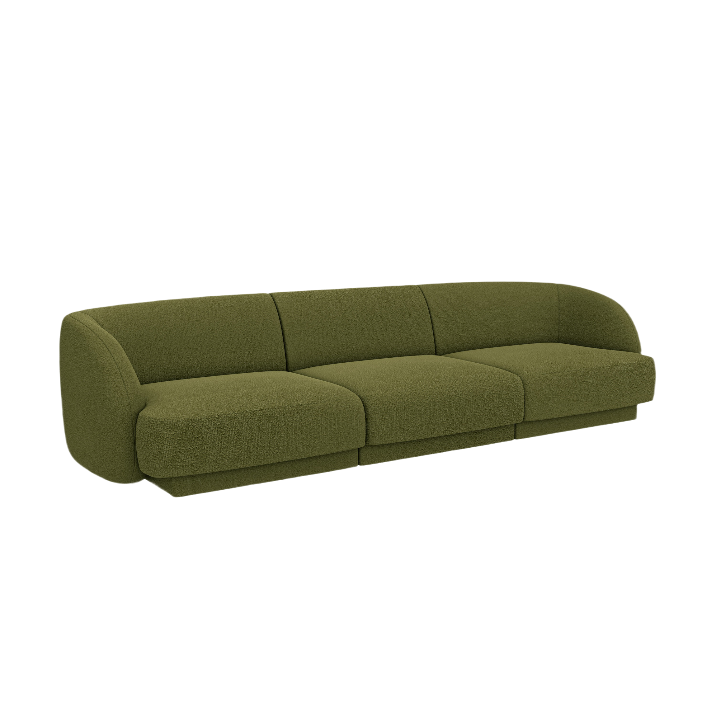 Sofa 3-Sitzer MILEY grün Boucle