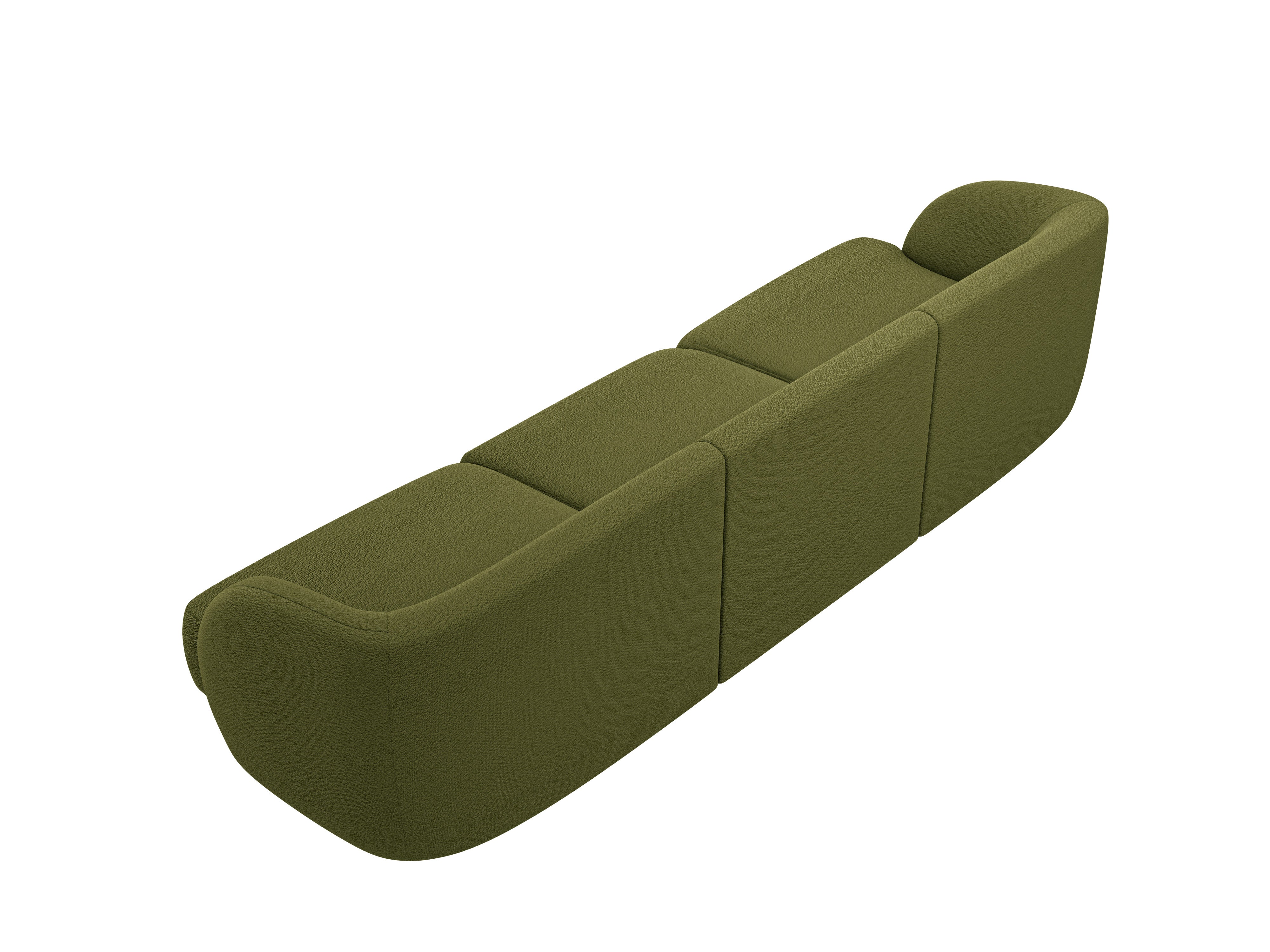 Sofa 3-Sitzer MILEY grün Boucle