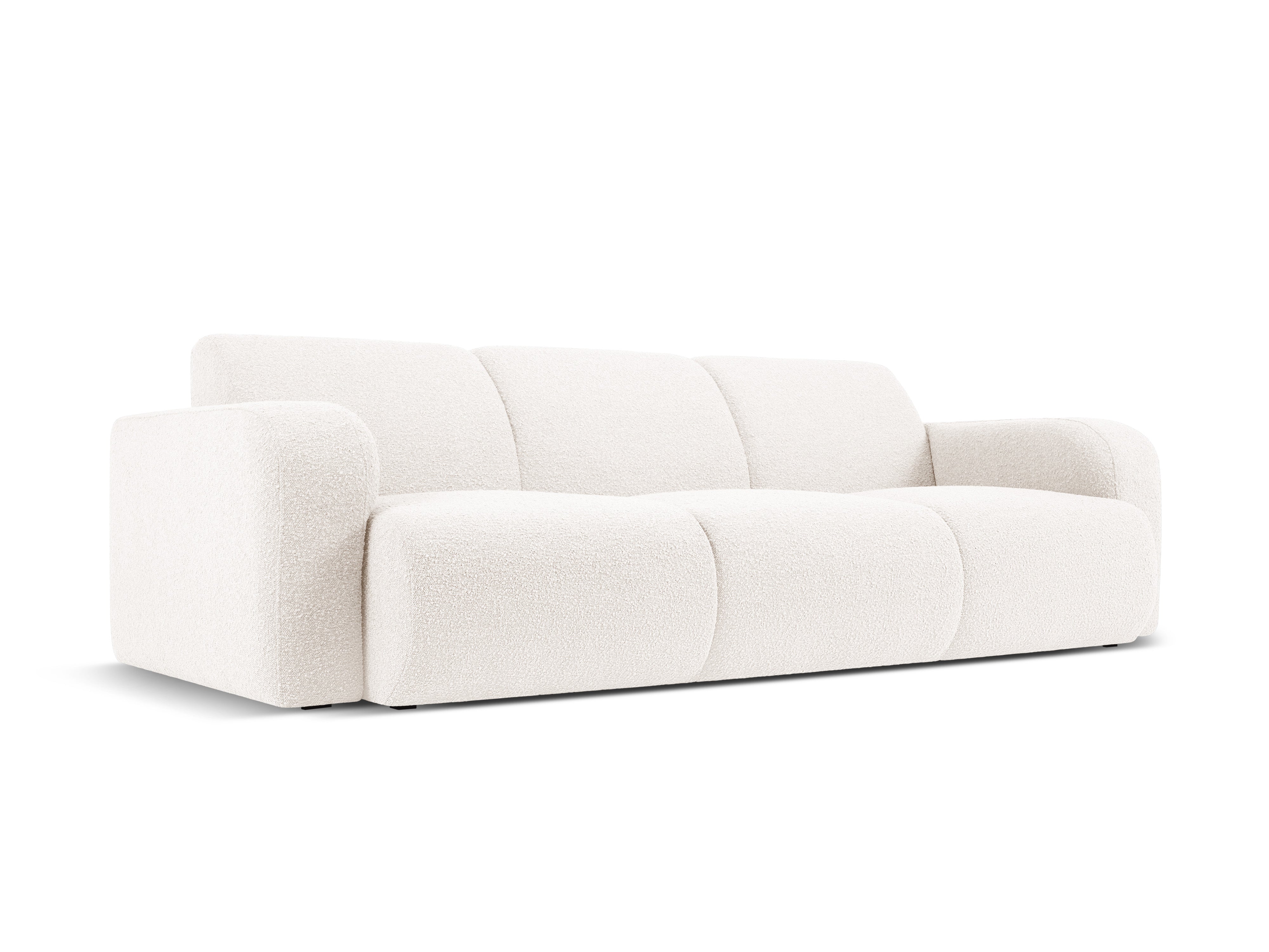 Sofa w tkaninie boucle 3-osobowa MOLINO biały Micadoni    Eye on Design