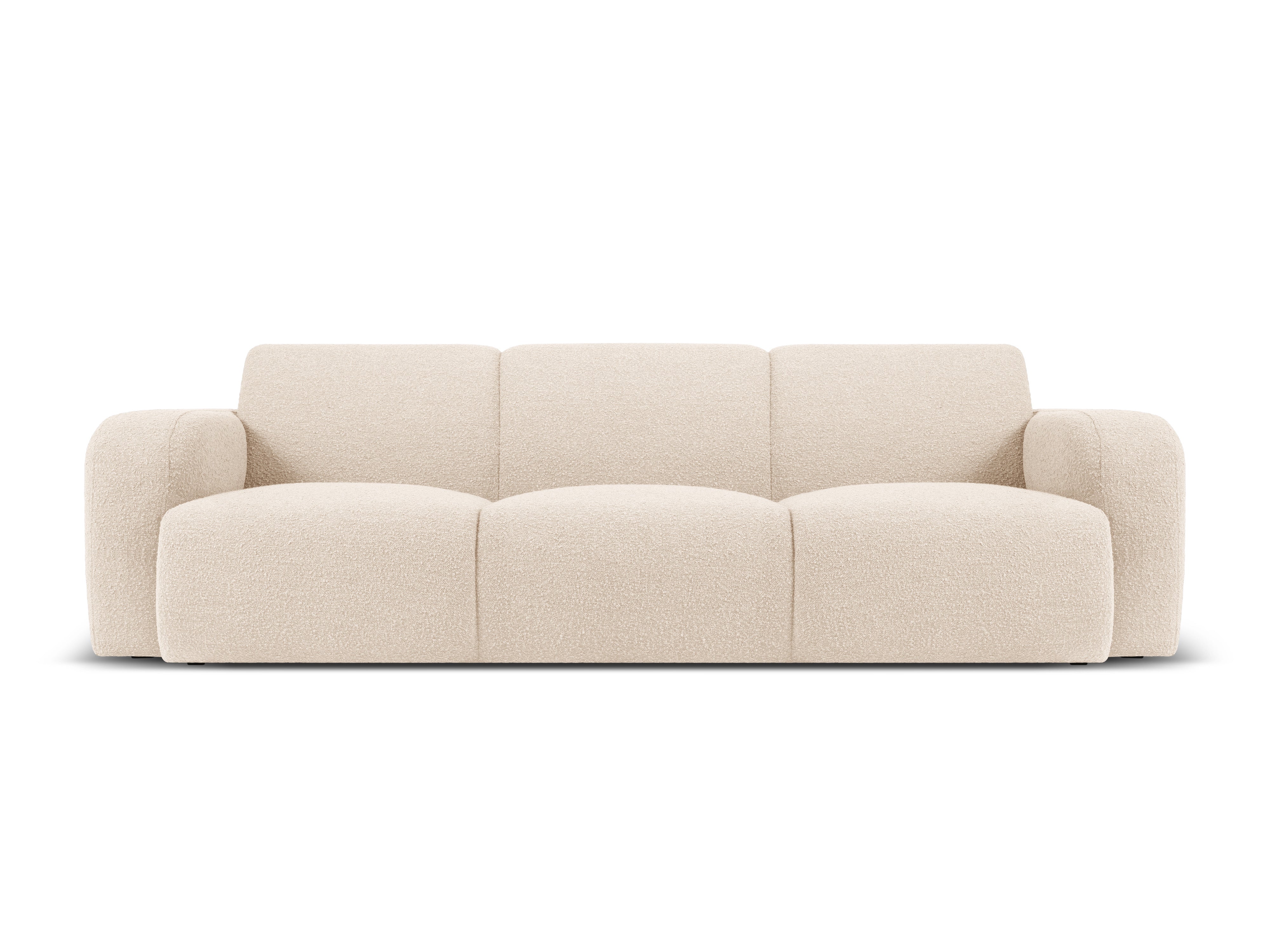 Sofa w tkaninie boucle 3-osobowa MOLINO beżowy Micadoni    Eye on Design