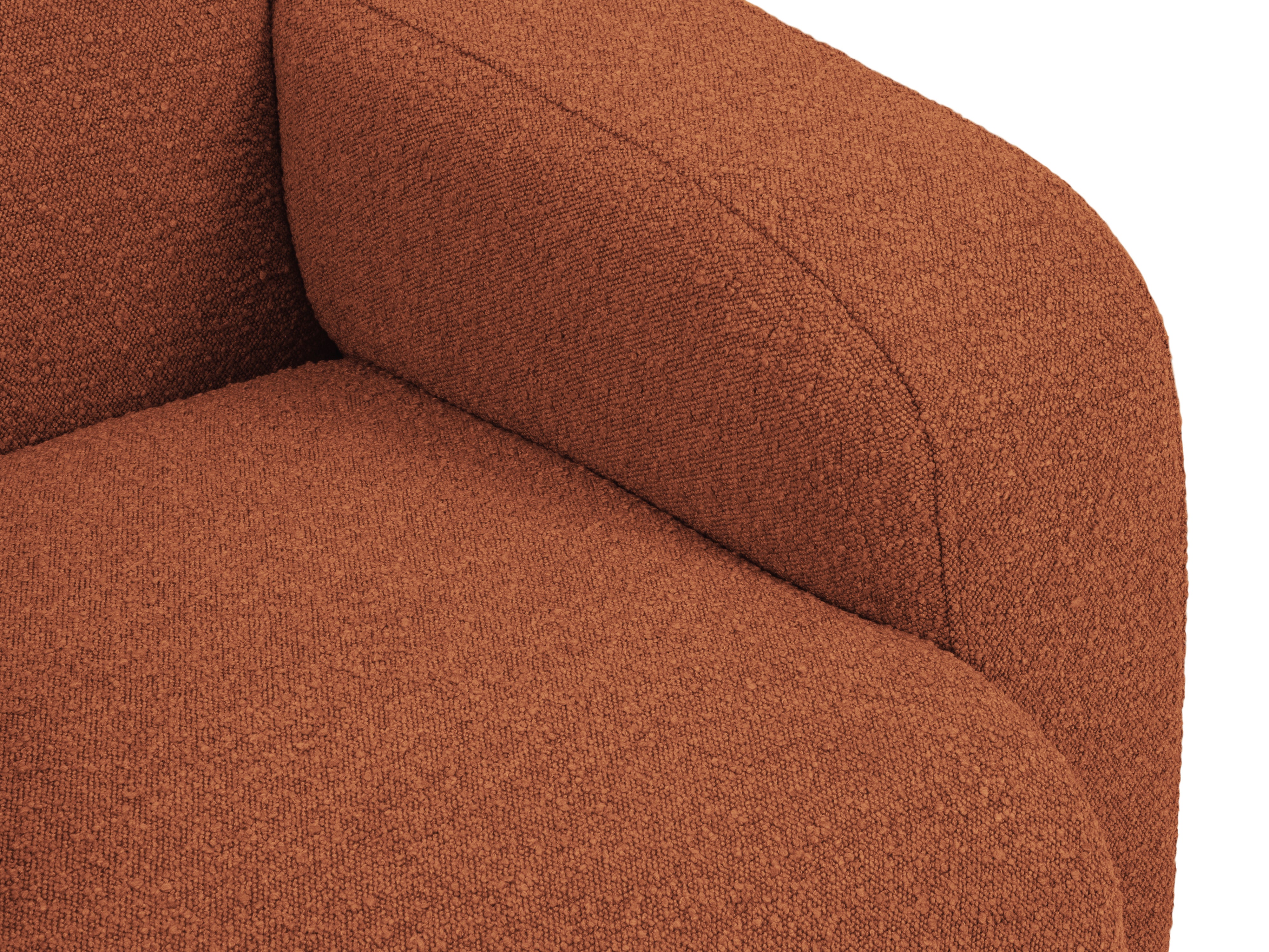 Sofa w tkaninie boucle 3-osobowa MOLINO terracotta Micadoni    Eye on Design