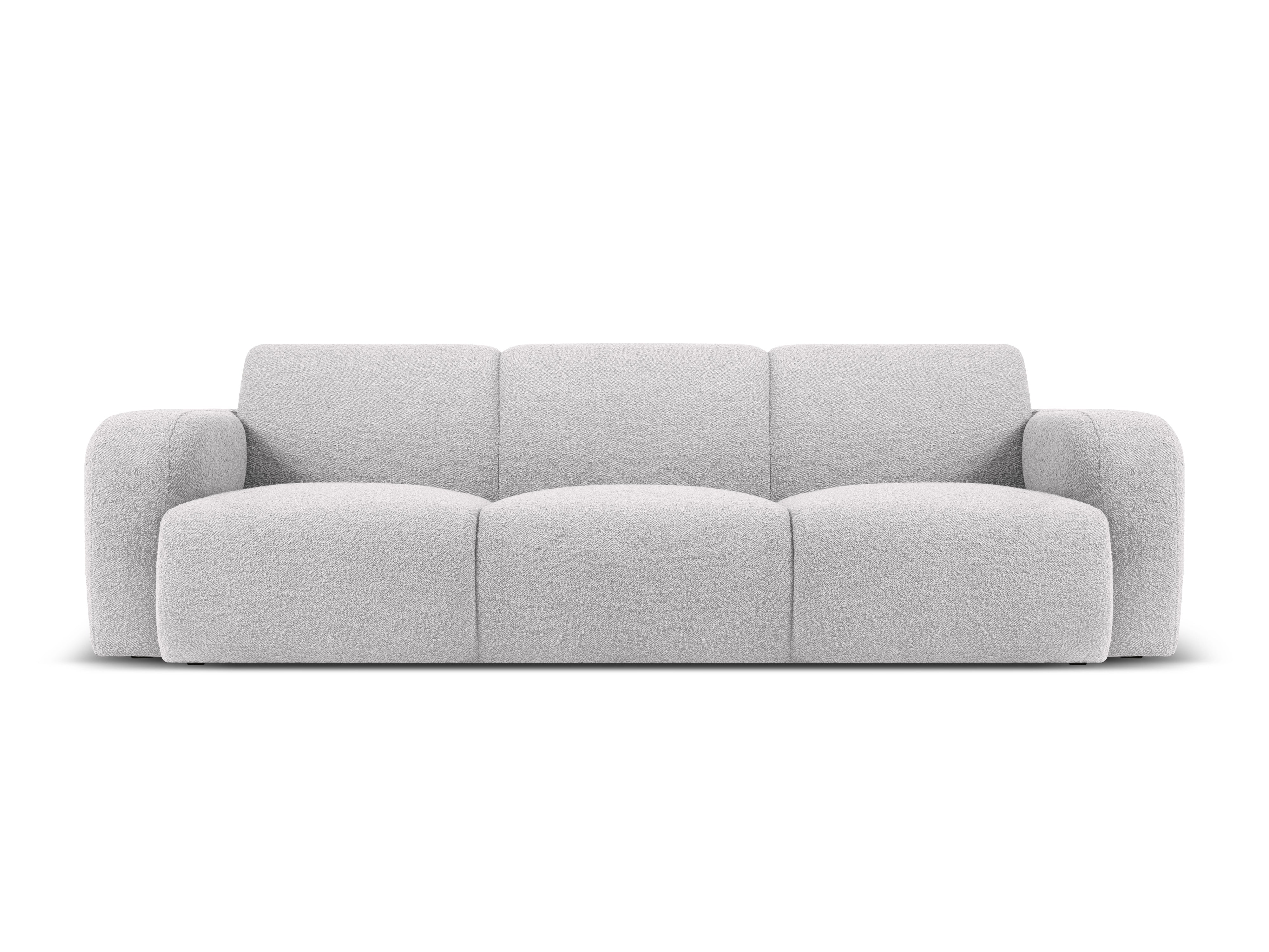 Sofa w tkaninie boucle 3-osobowa MOLINO jasnoszary Micadoni    Eye on Design