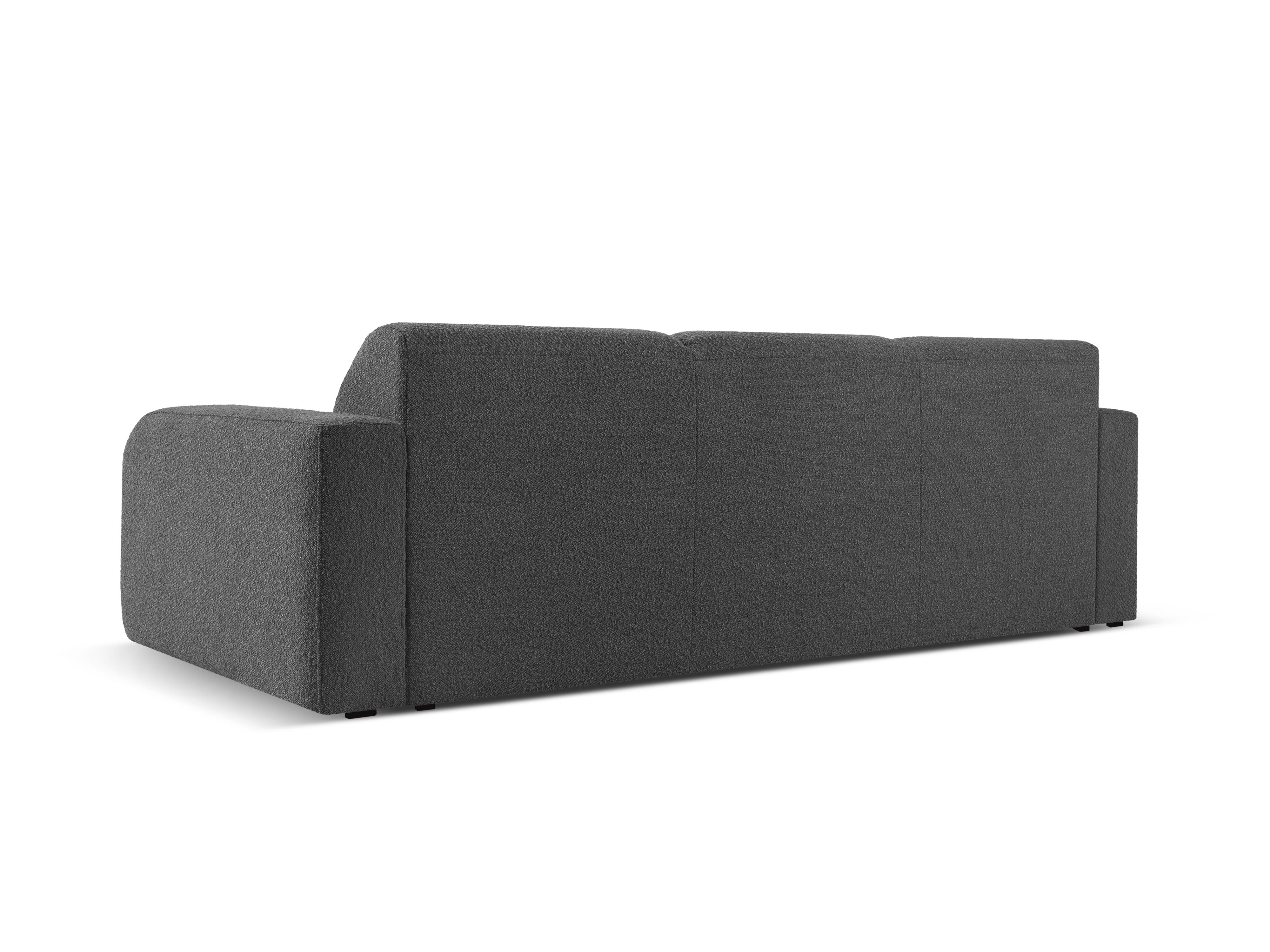 Sofa w tkaninie boucle 3-osobowa MOLINO ciemnoszary Micadoni    Eye on Design