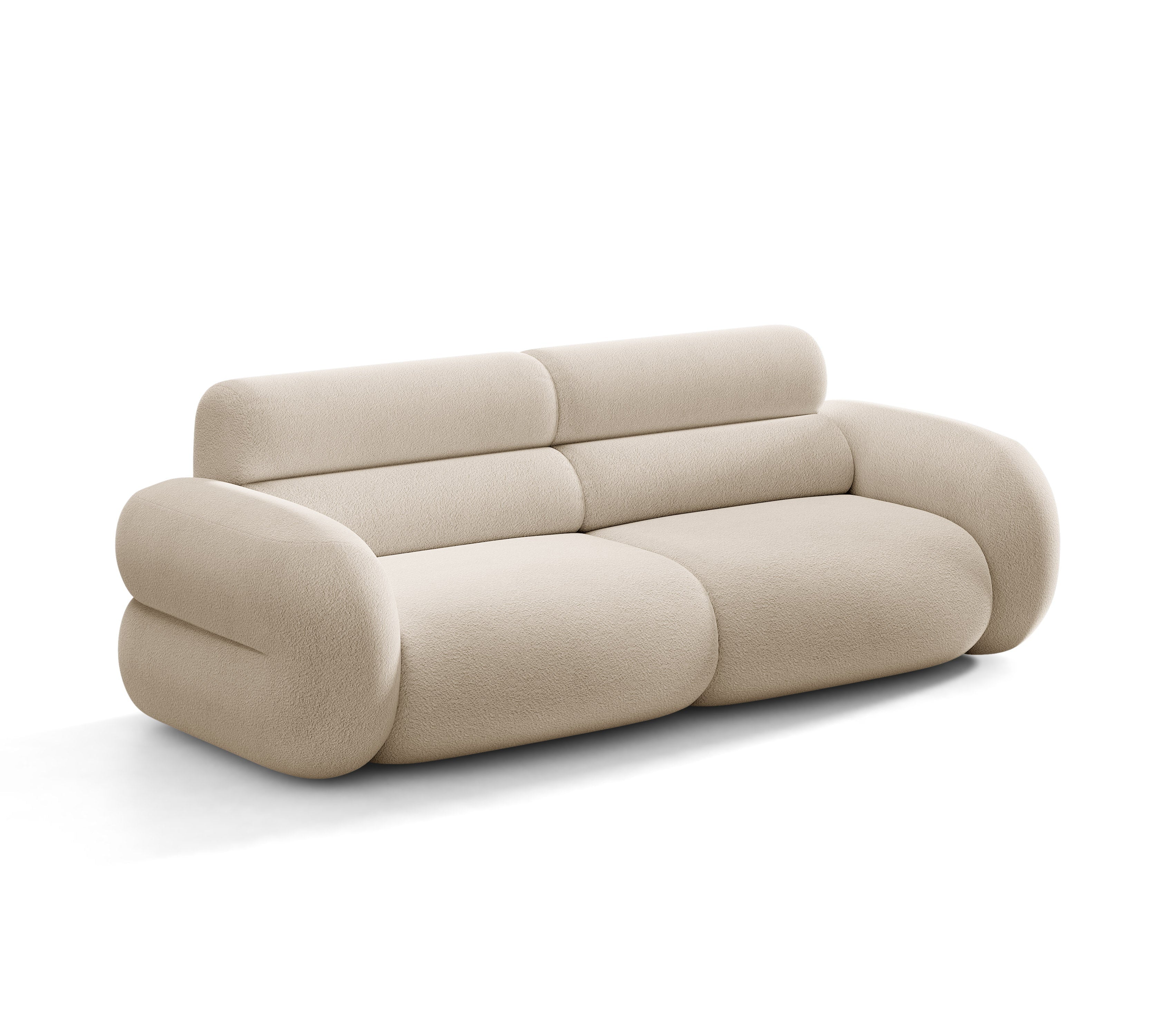 NEO Beige Boucle 3-Seater Sofa