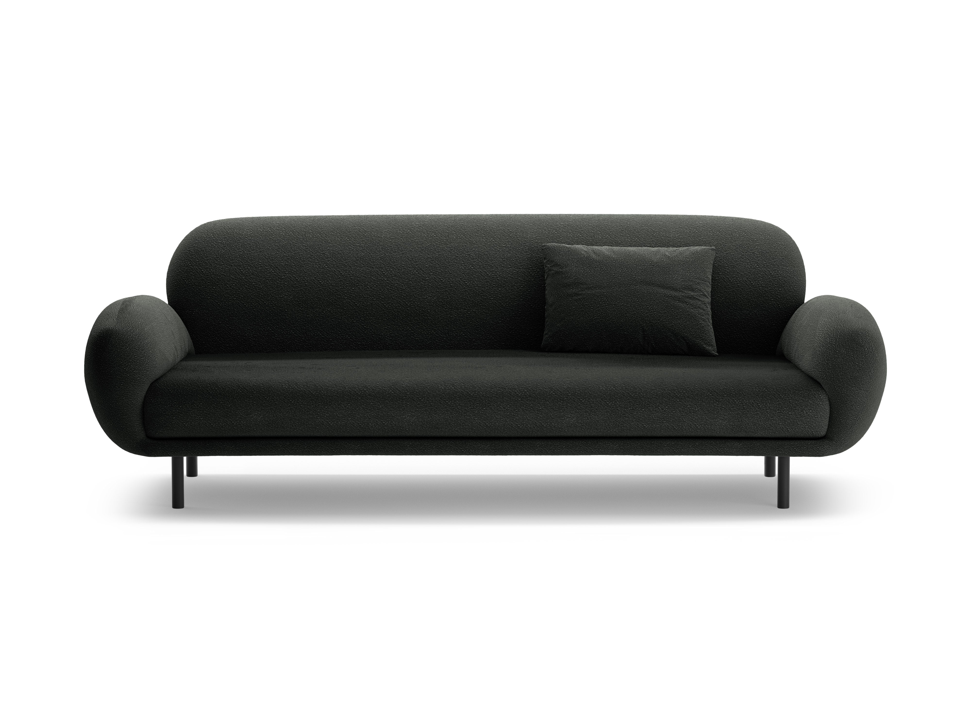 3-seater Sofa POPPY black boucle