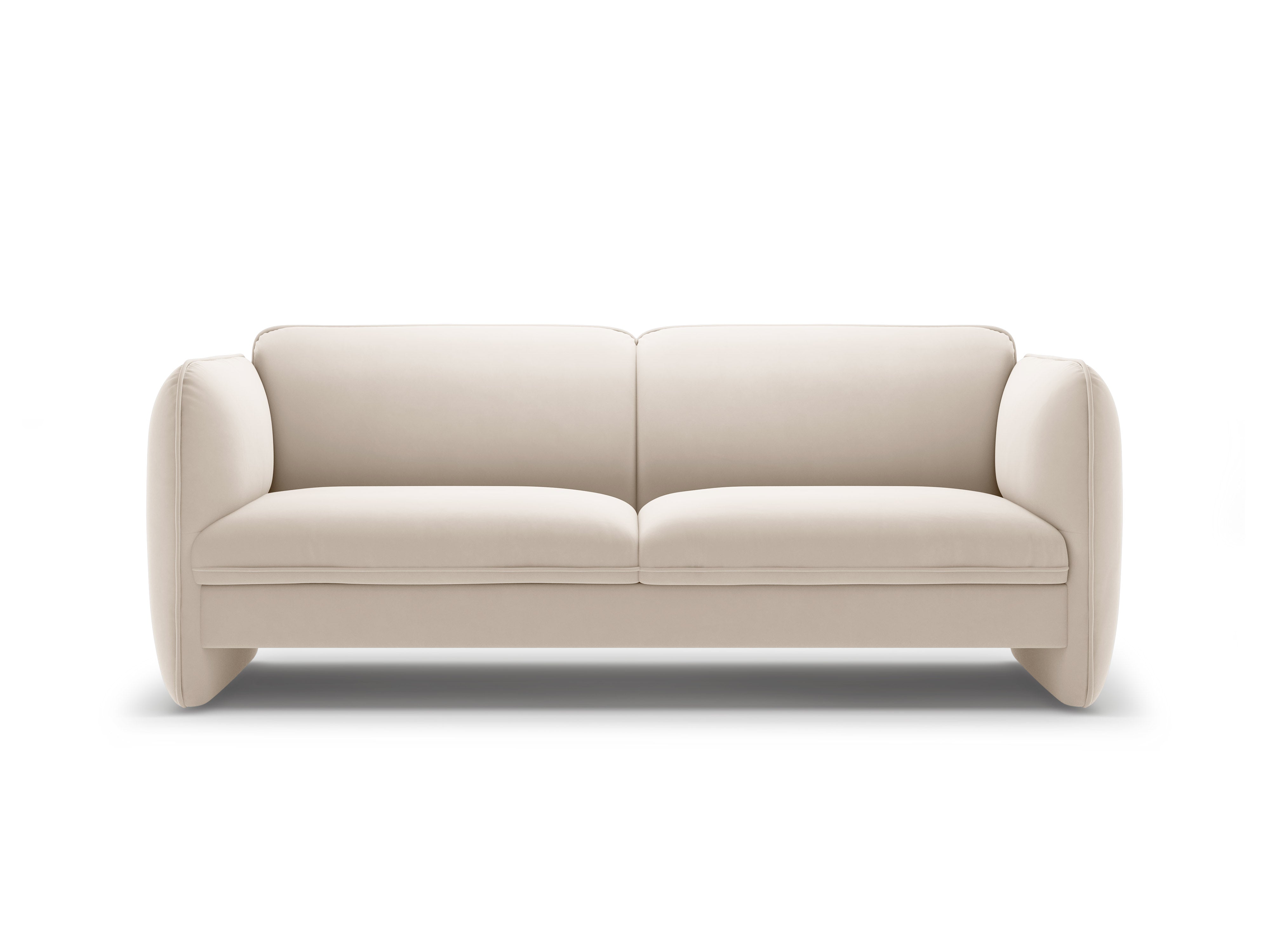 3-Seater Velvet Sofa GEORGIA Light Beige
