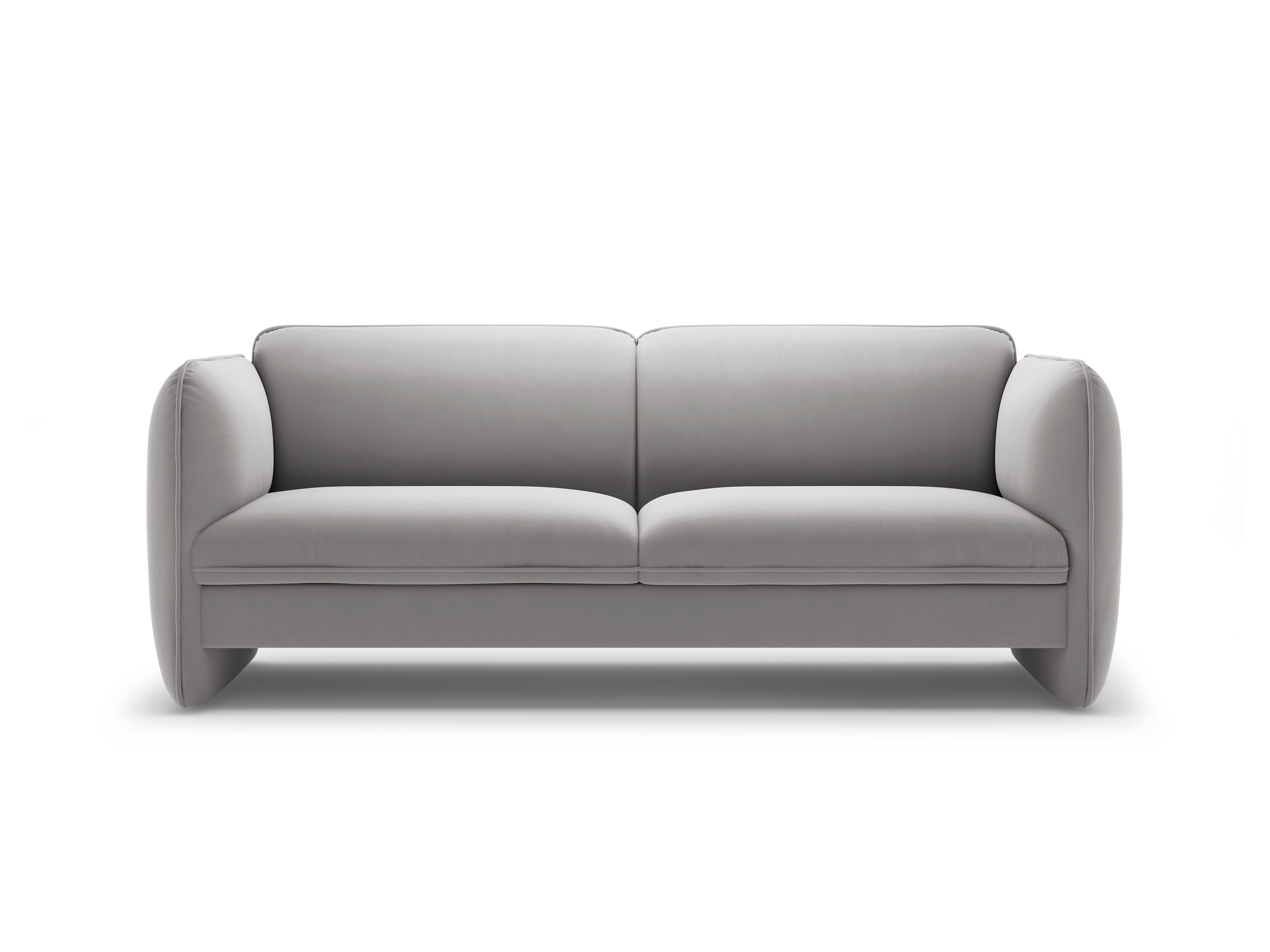 3-Seater Velvet Sofa GEORGIA Light Gray