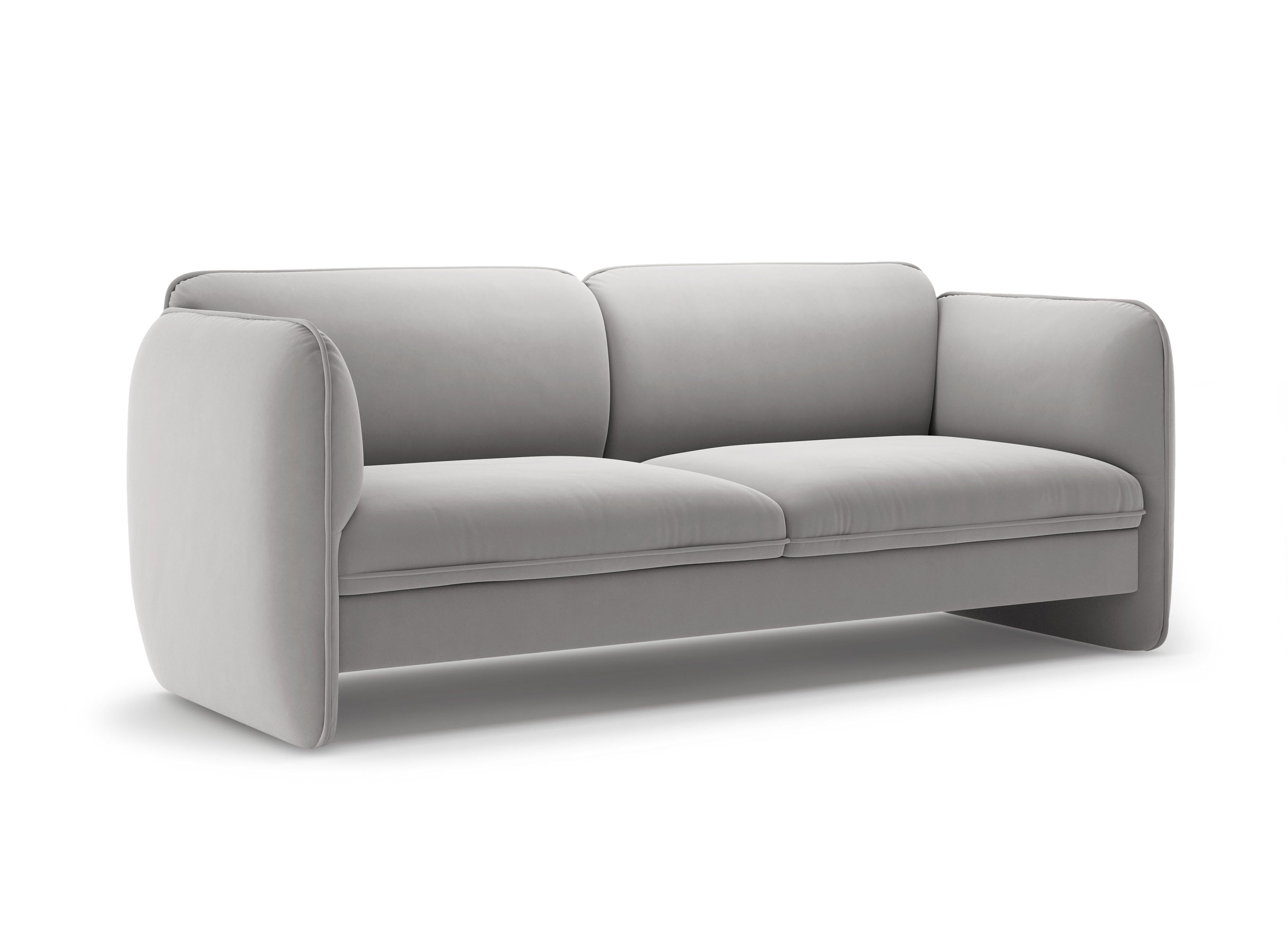 3-Seater Velvet Sofa GEORGIA Light Gray