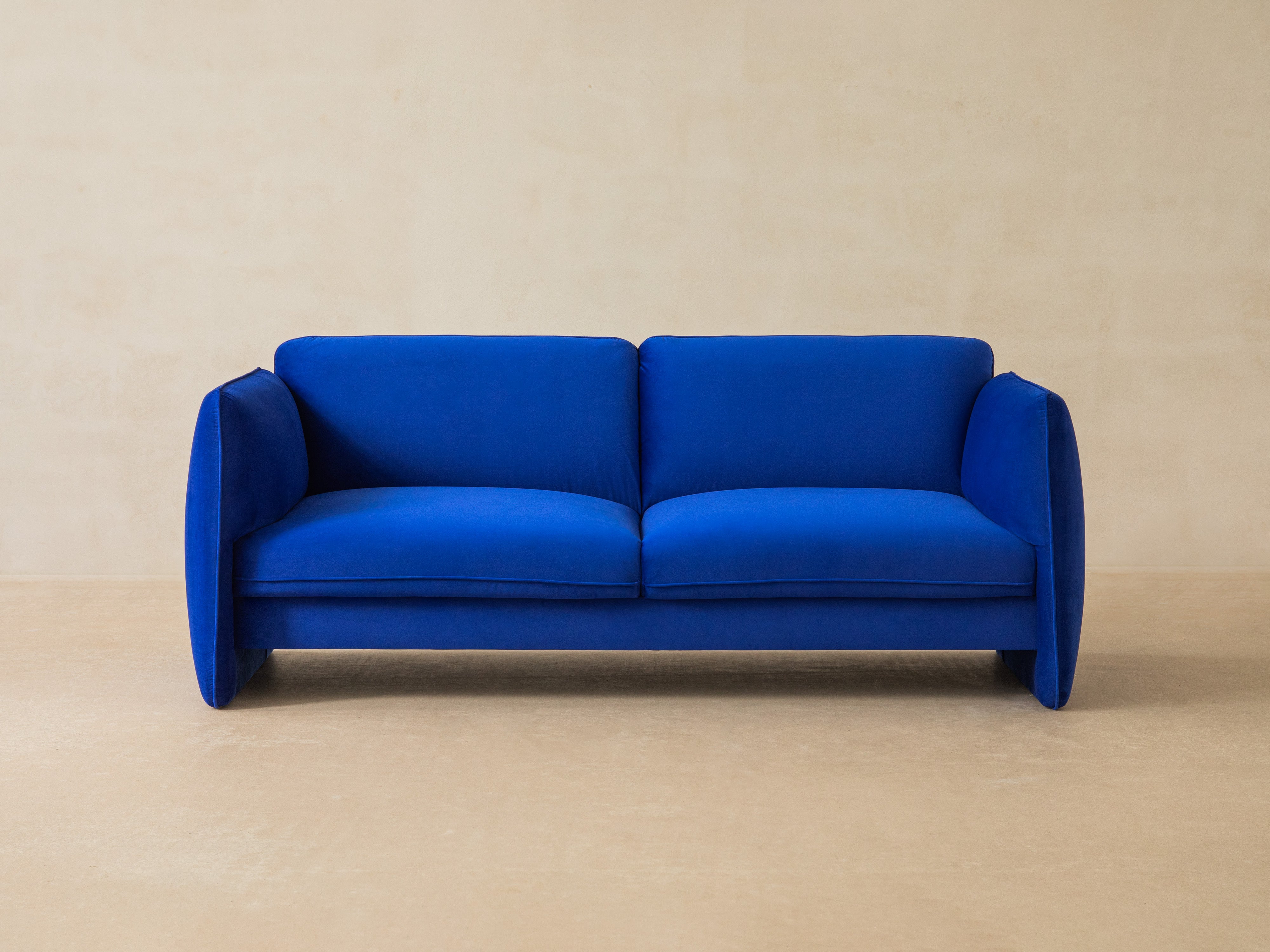 Sofa aksamitna 3-osobowa GEORGIA czarny