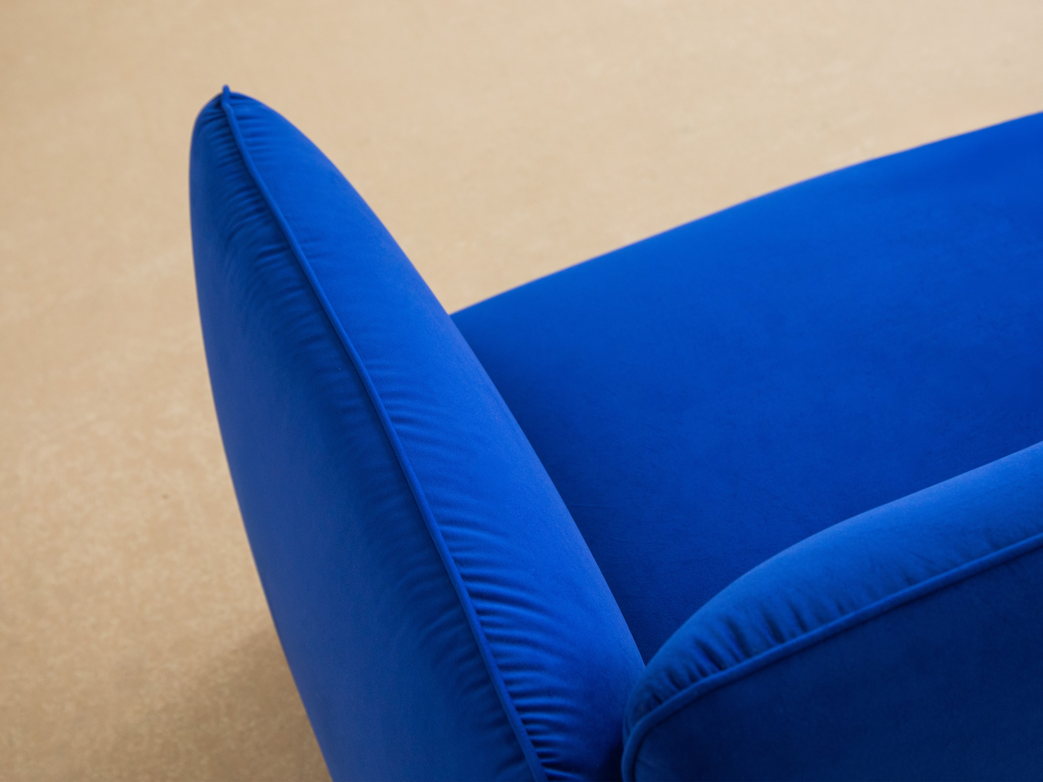 Sofa aksamitna 3-osobowa GEORGIA czarny