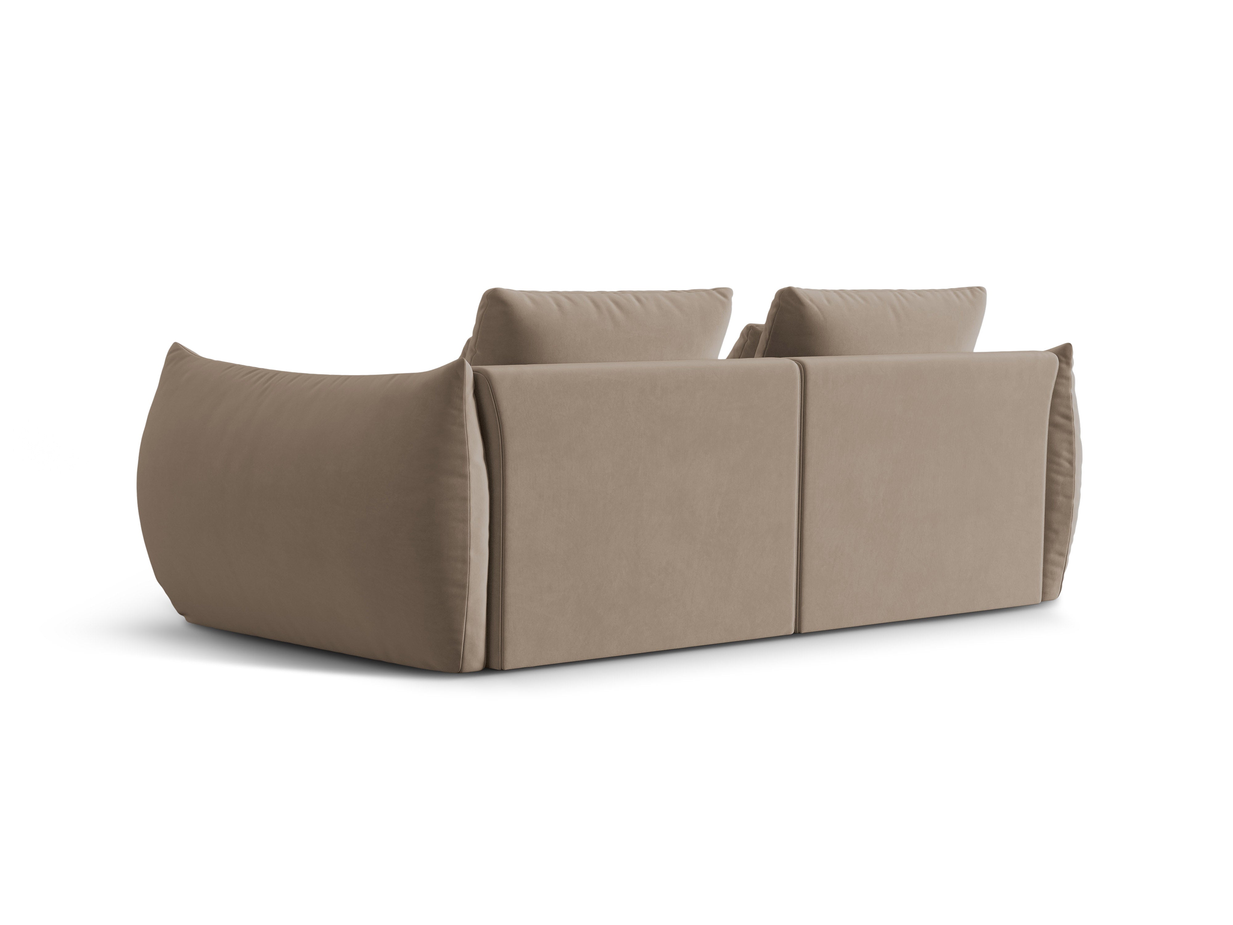 Velvet Modular Sofa, "Bloom", 3 Seats, Light Brown, 232x106x95
Made in Europe