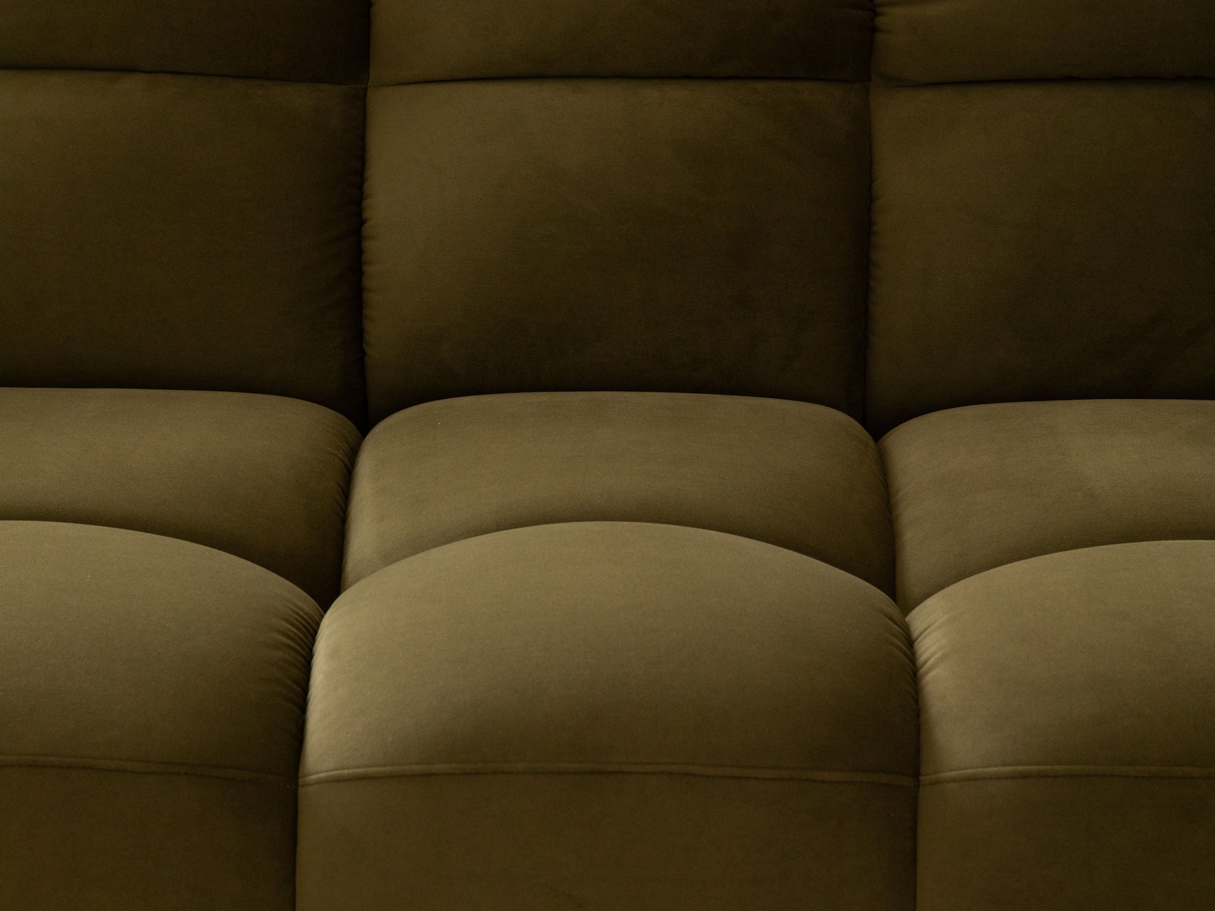 Sofa aksamitna 3-osobowa LISA ciemnoszary