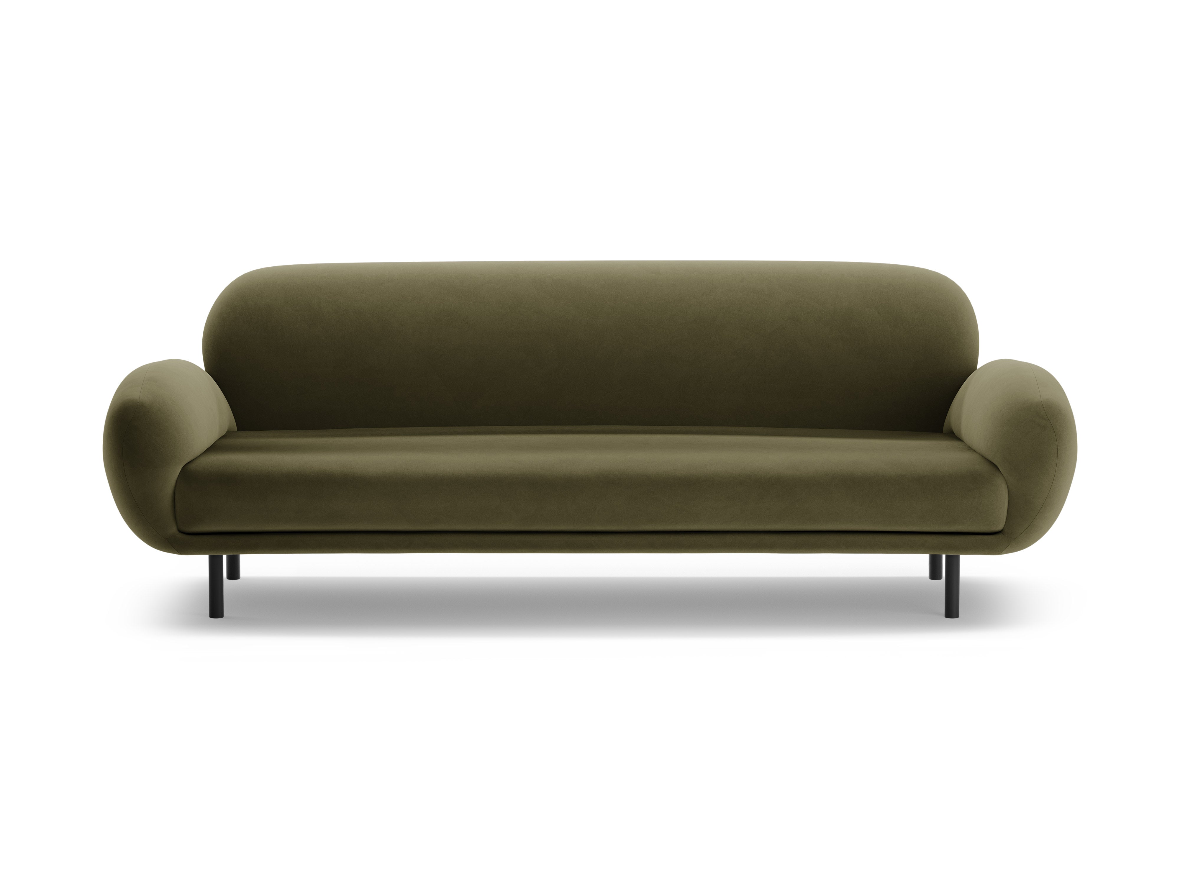 Velvet 3-Seater Sofa POPPY Green