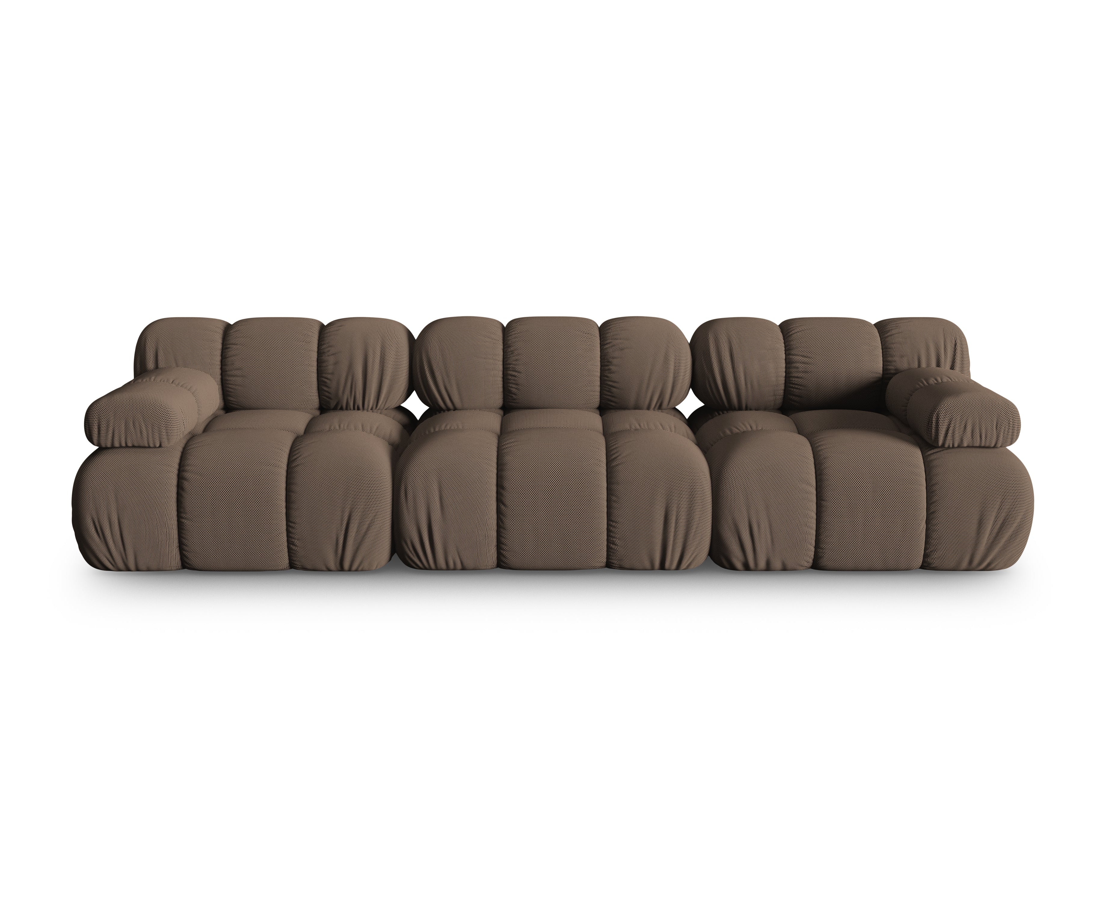 BELLIS 3-Seater Modular Sofa in Brown 3D Fabric