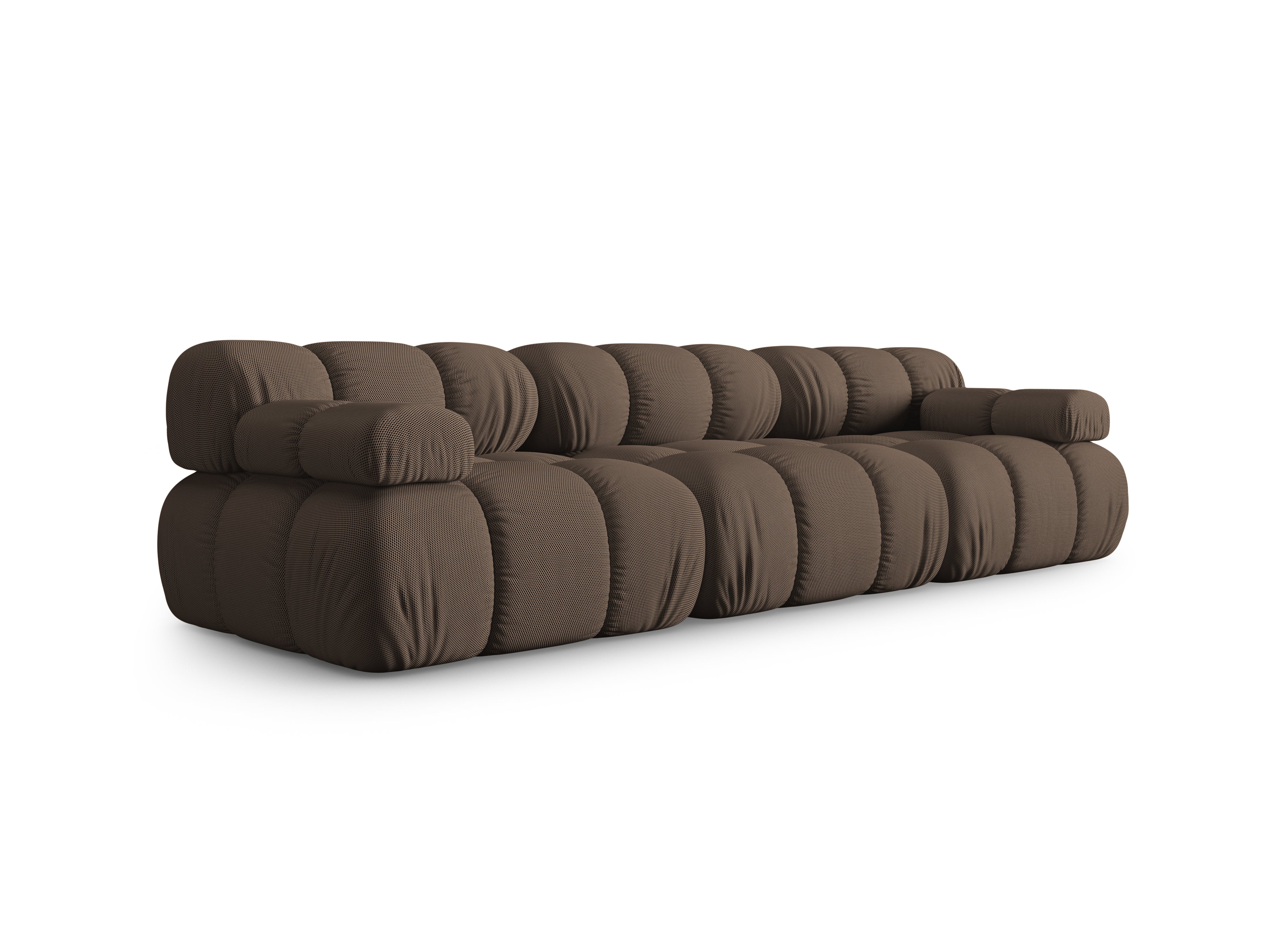 BELLIS 3-Seater Modular Sofa in Brown 3D Fabric