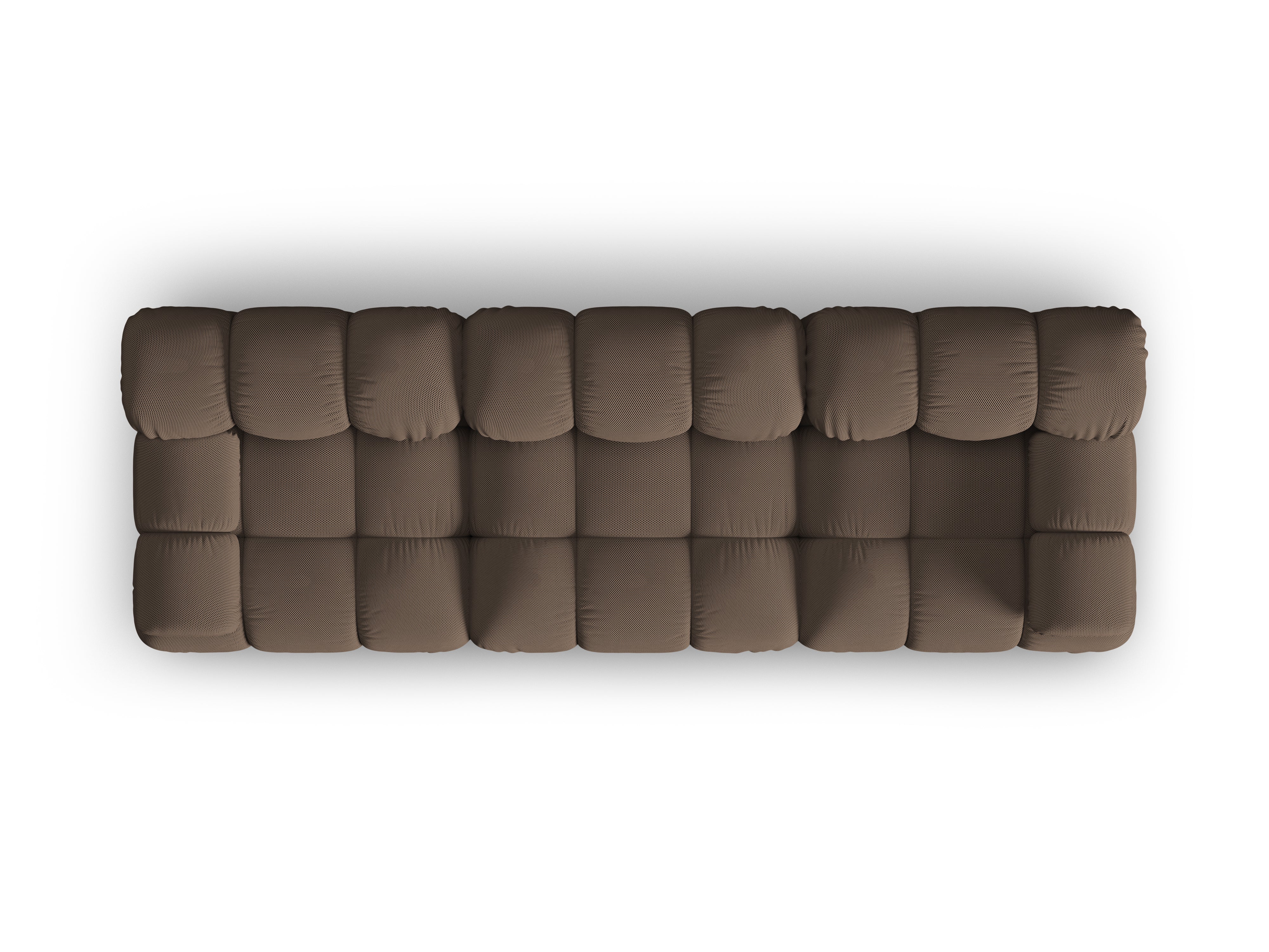 BELLIS 3-Seater Modular Sofa in Brown 3D Fabric