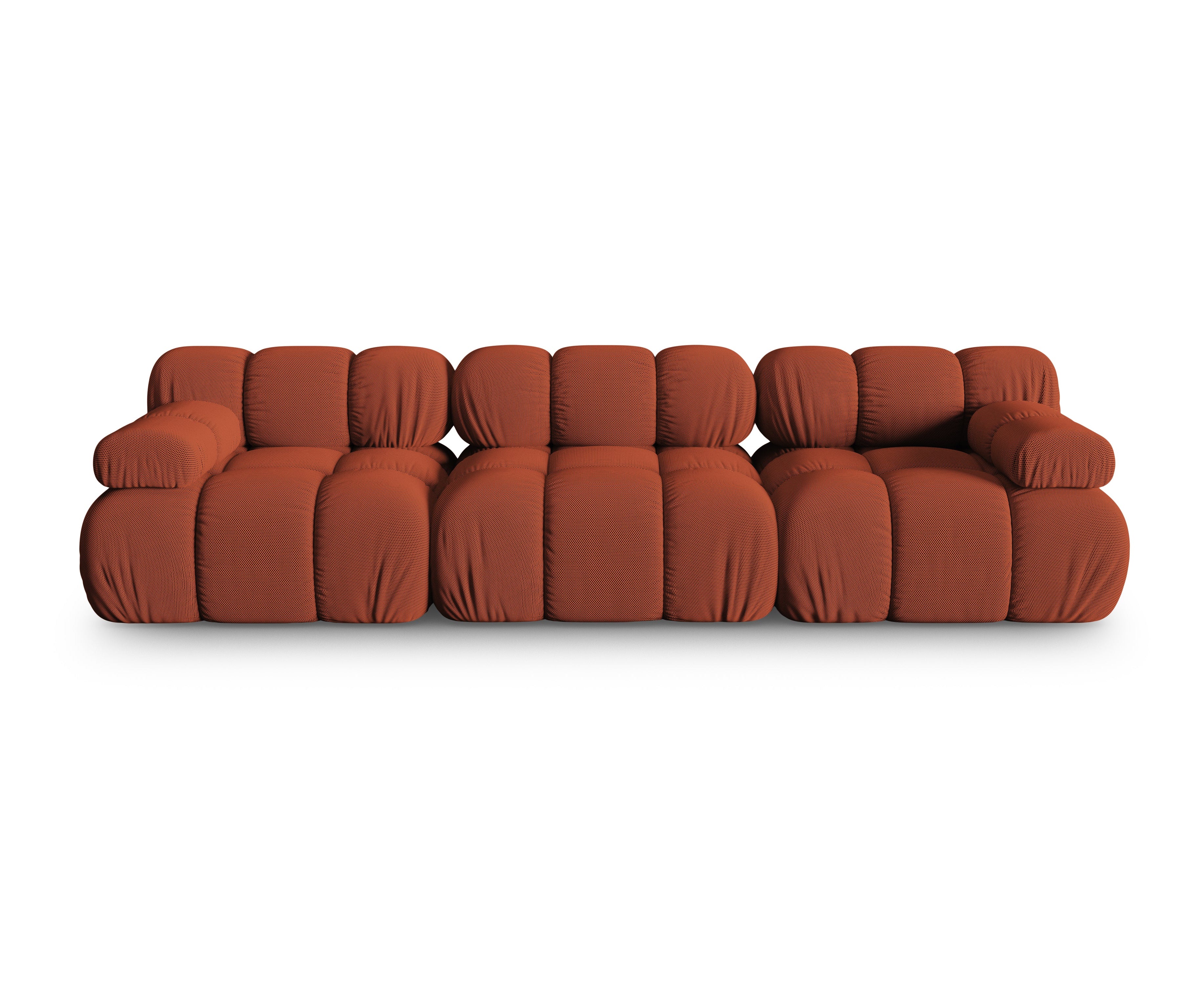 3-Seater Modular Sofa BELLIS in Brick 3D Fabric