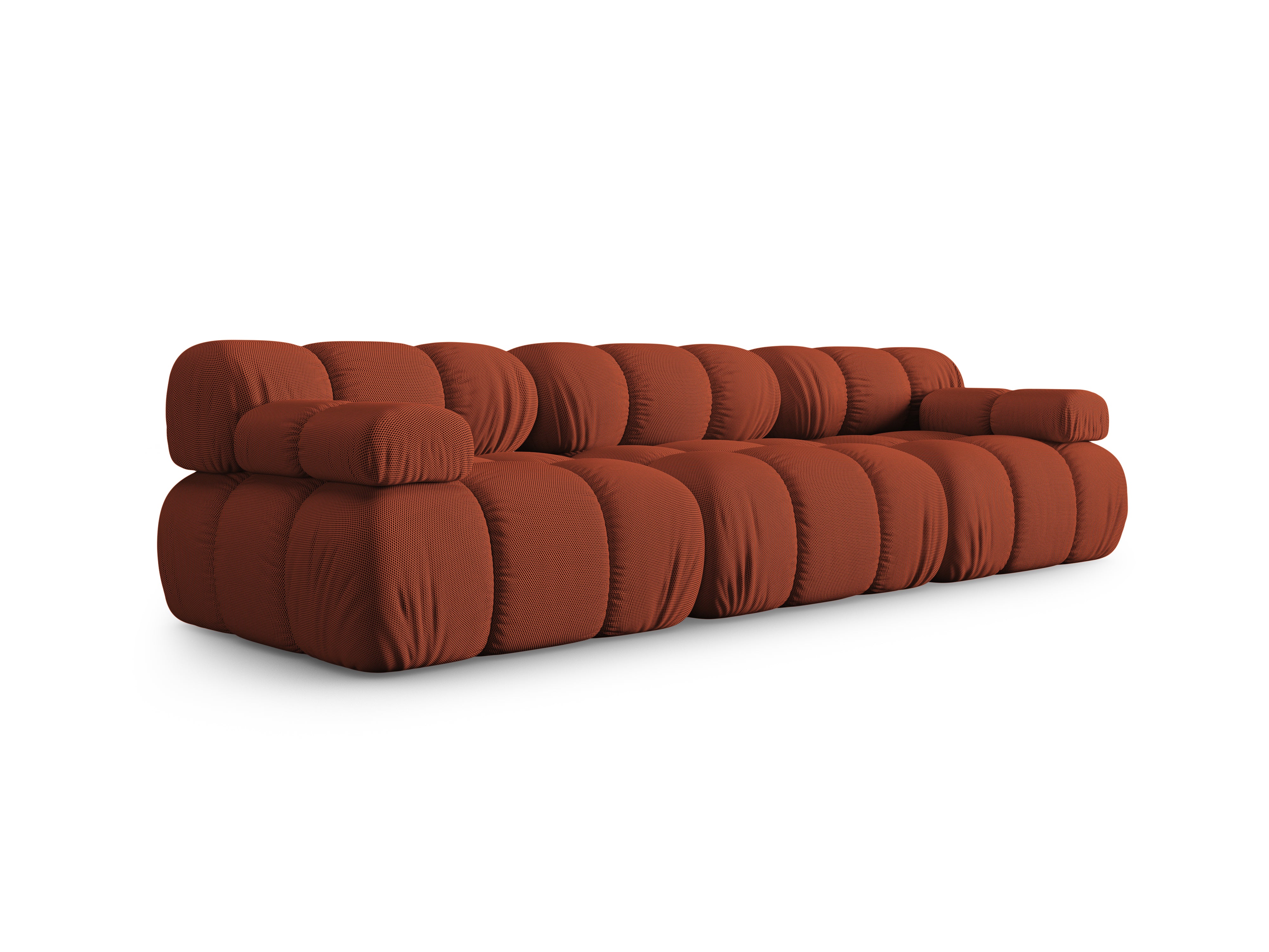 3-Seater Modular Sofa BELLIS in Brick 3D Fabric