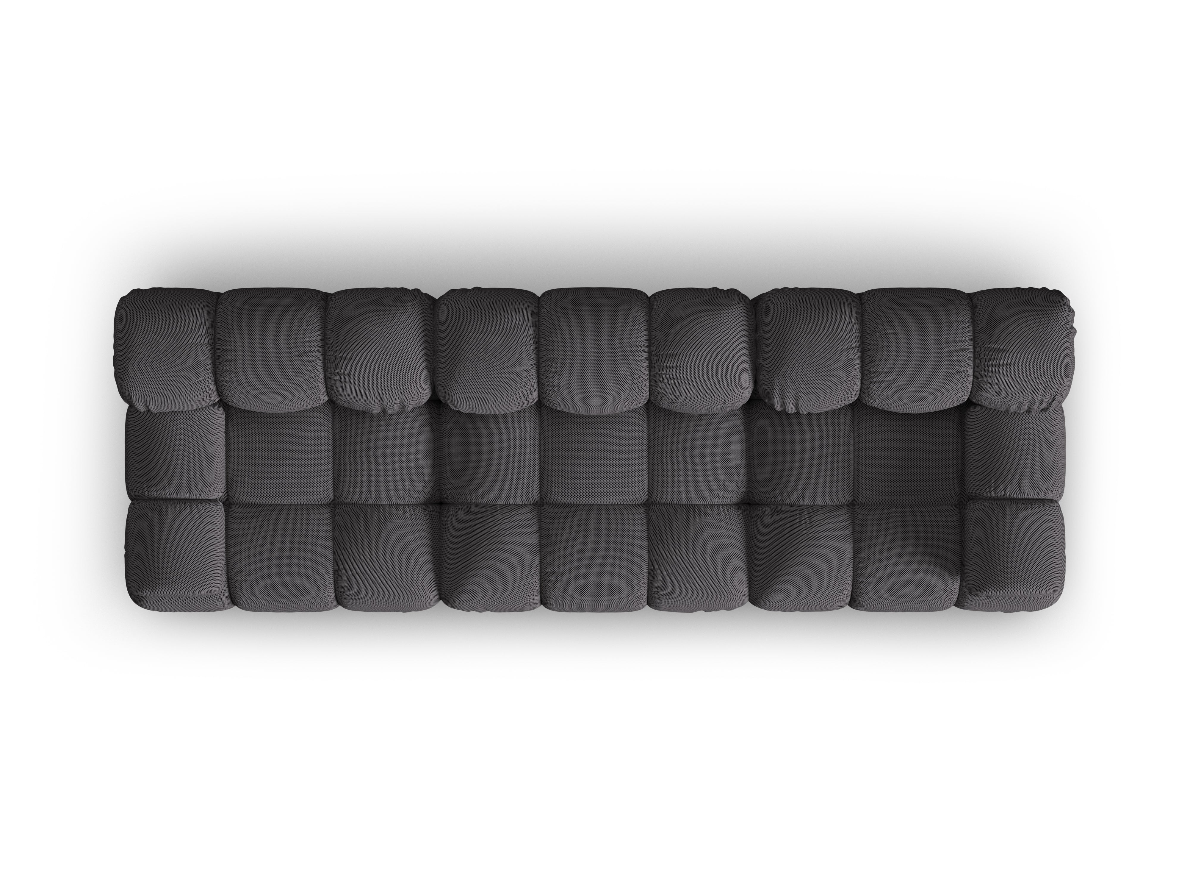 3-Seater Modular Sofa BELLIS in Dark Gray 3D Fabric