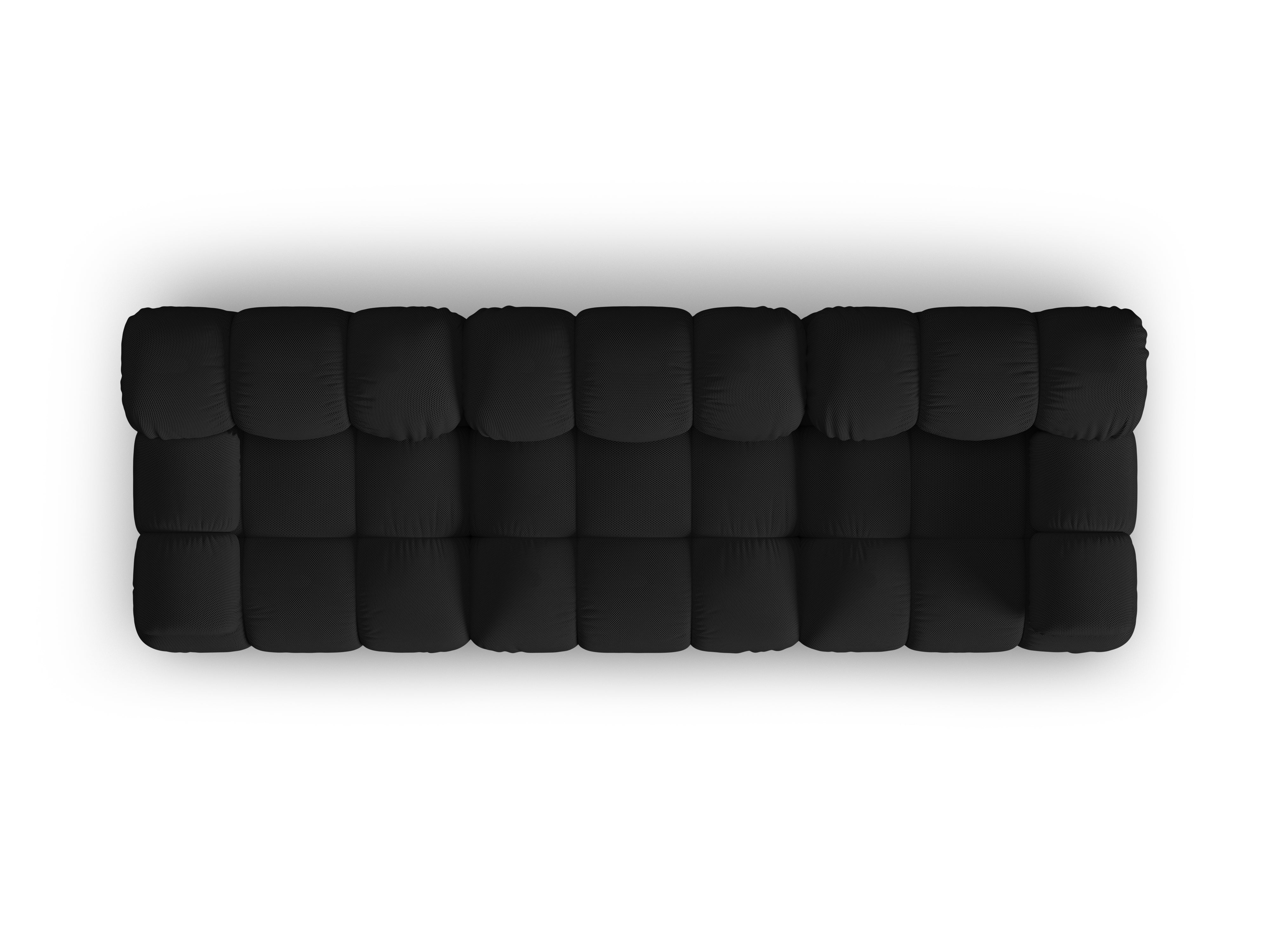 3-Seater Modular Sofa BELLIS in Black 3D Fabric