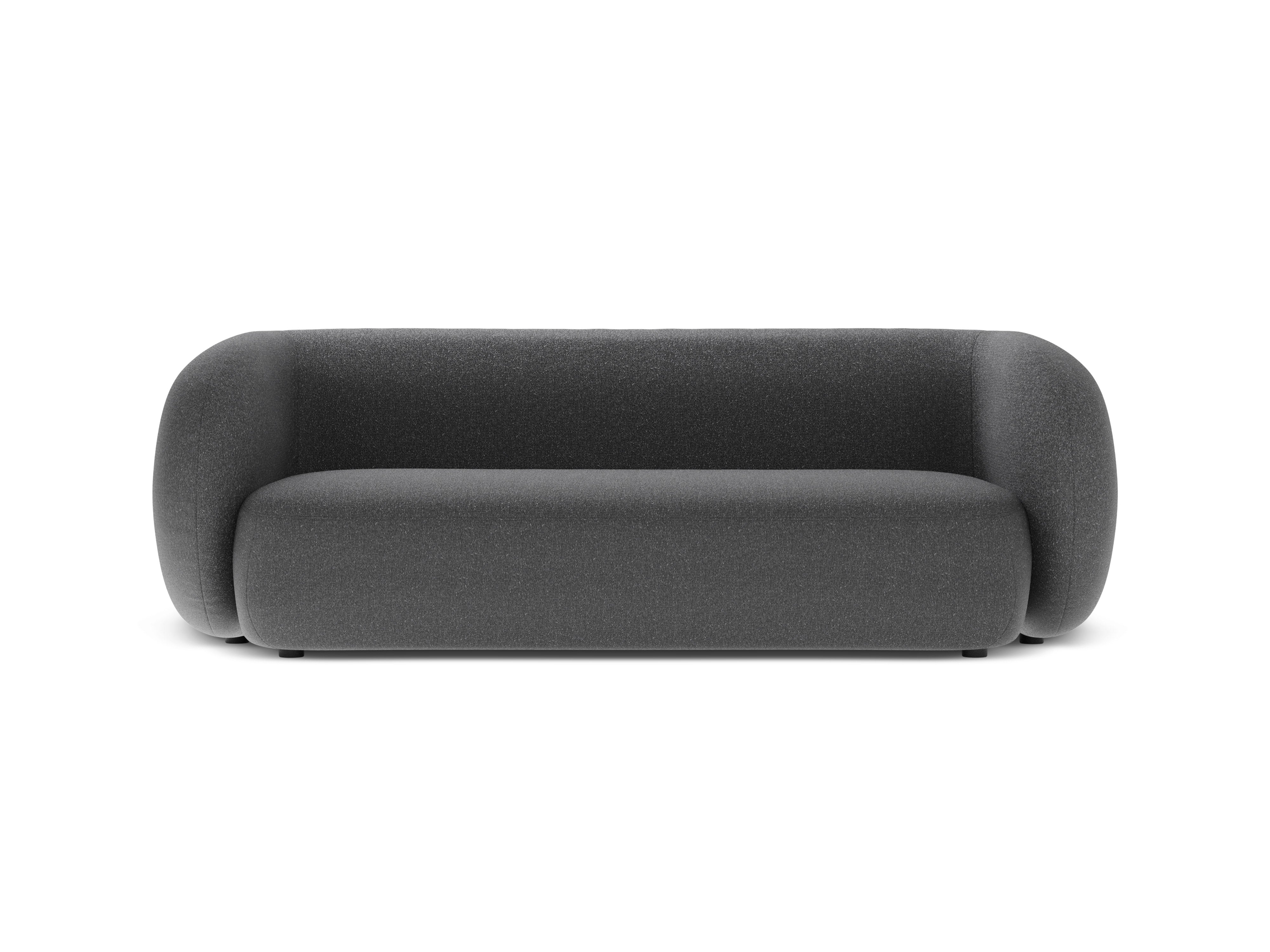 3-seater Sofa KATE dark gray mélange
