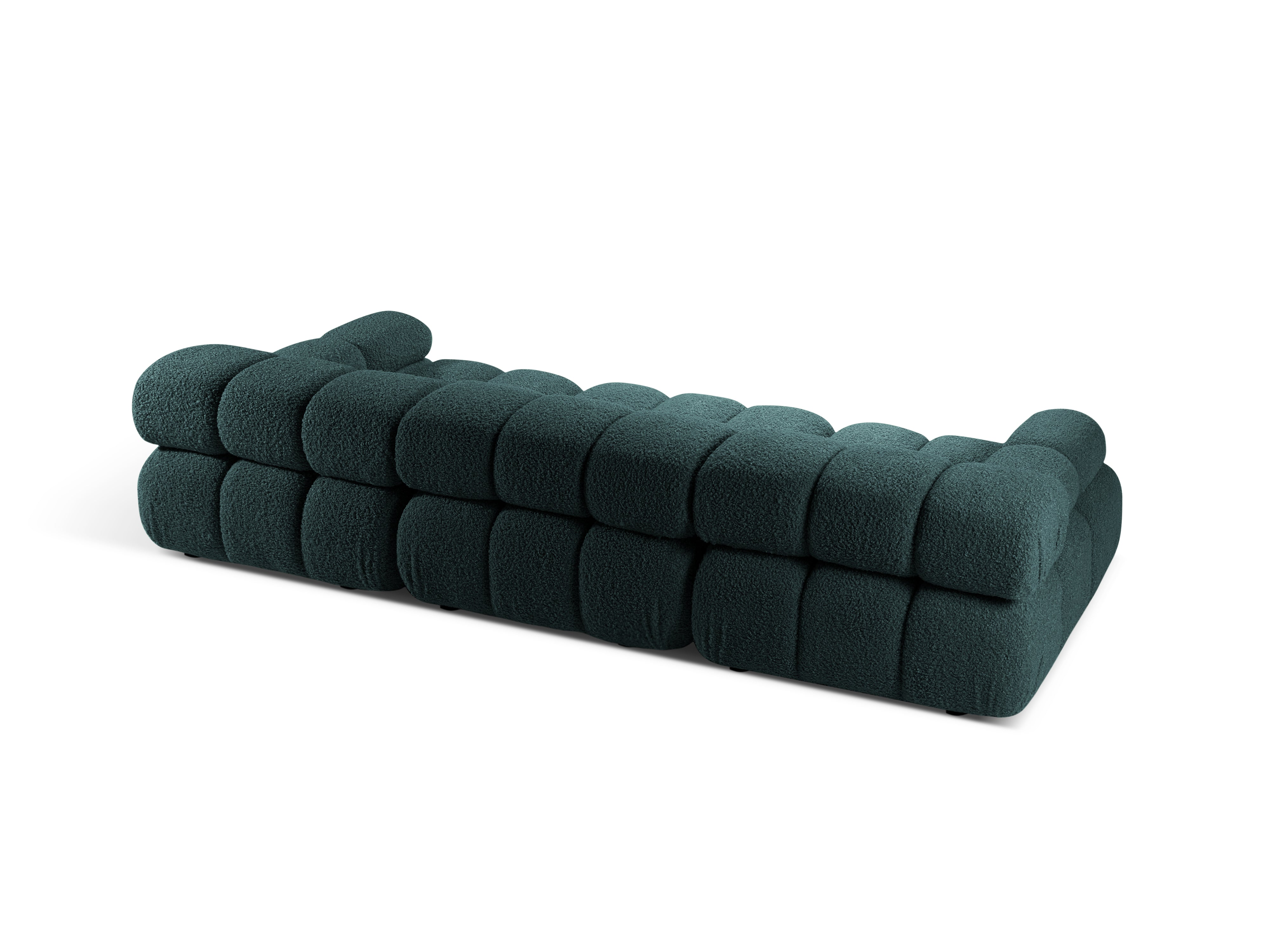BELLIS 3-Seater Modular Sofa in Petrol Blue Boucle