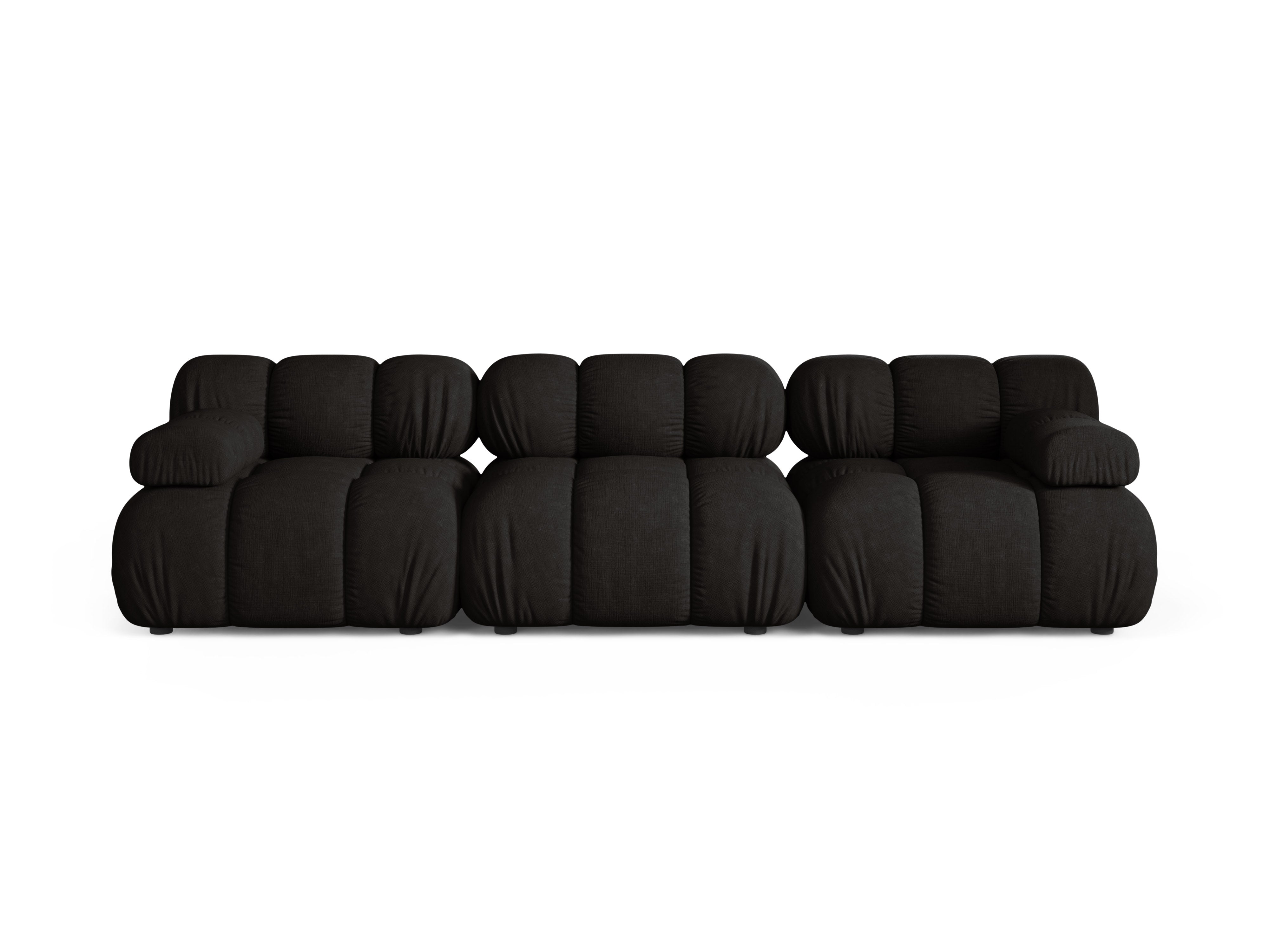BELLIS Black 3-Seater Modular Sofa