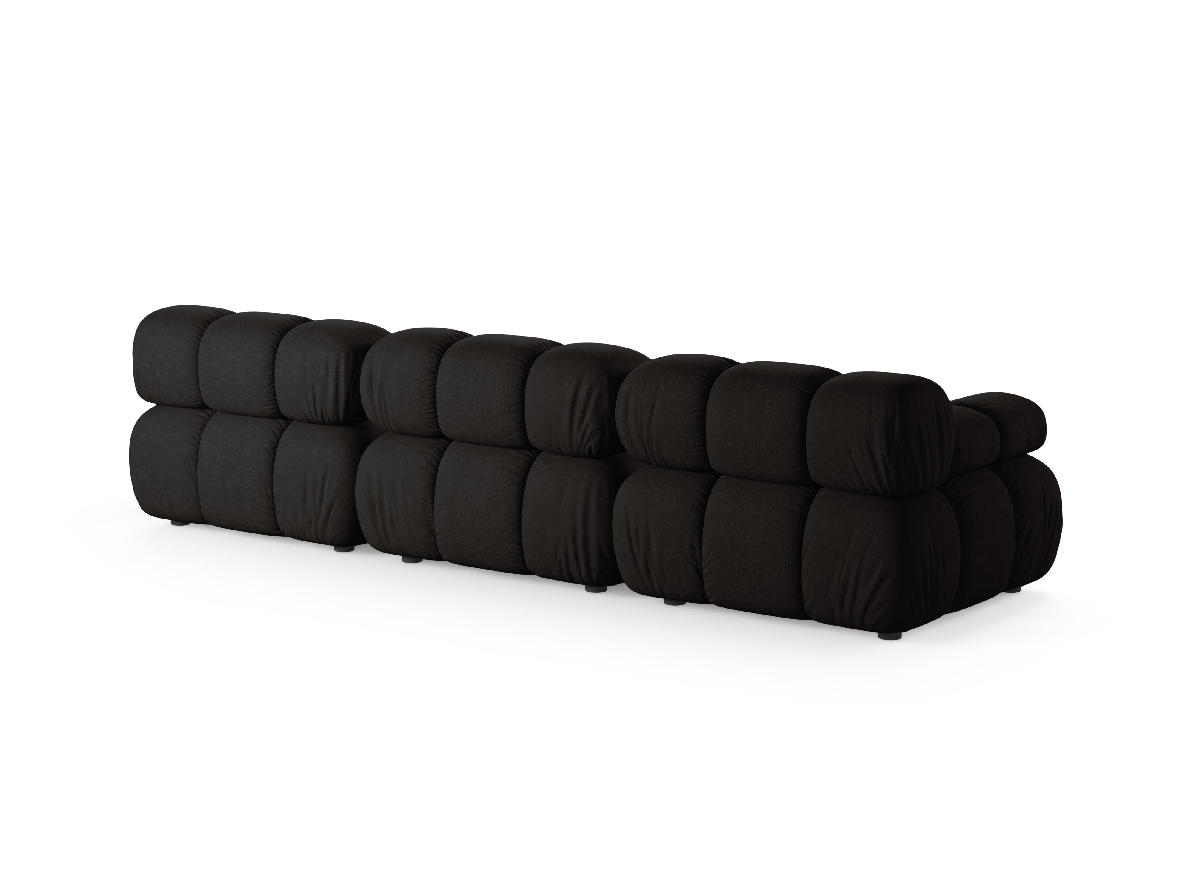 BELLIS Black 3-Seater Modular Sofa