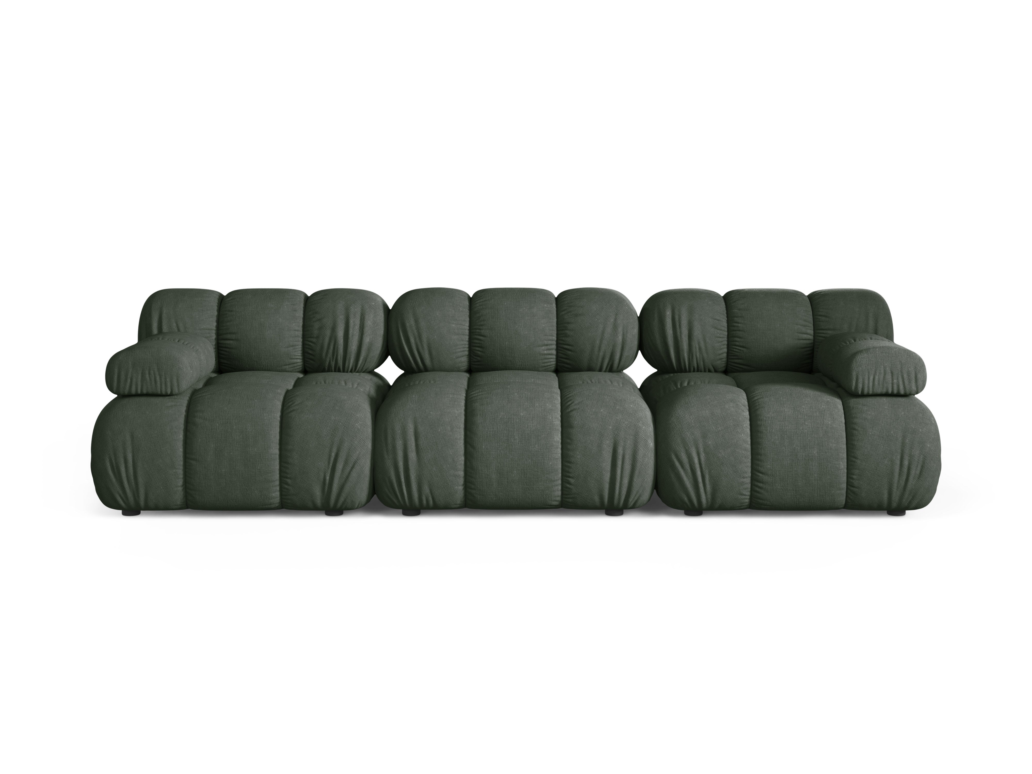 BELLIS Dark Green 3-Seater Modular Sofa
