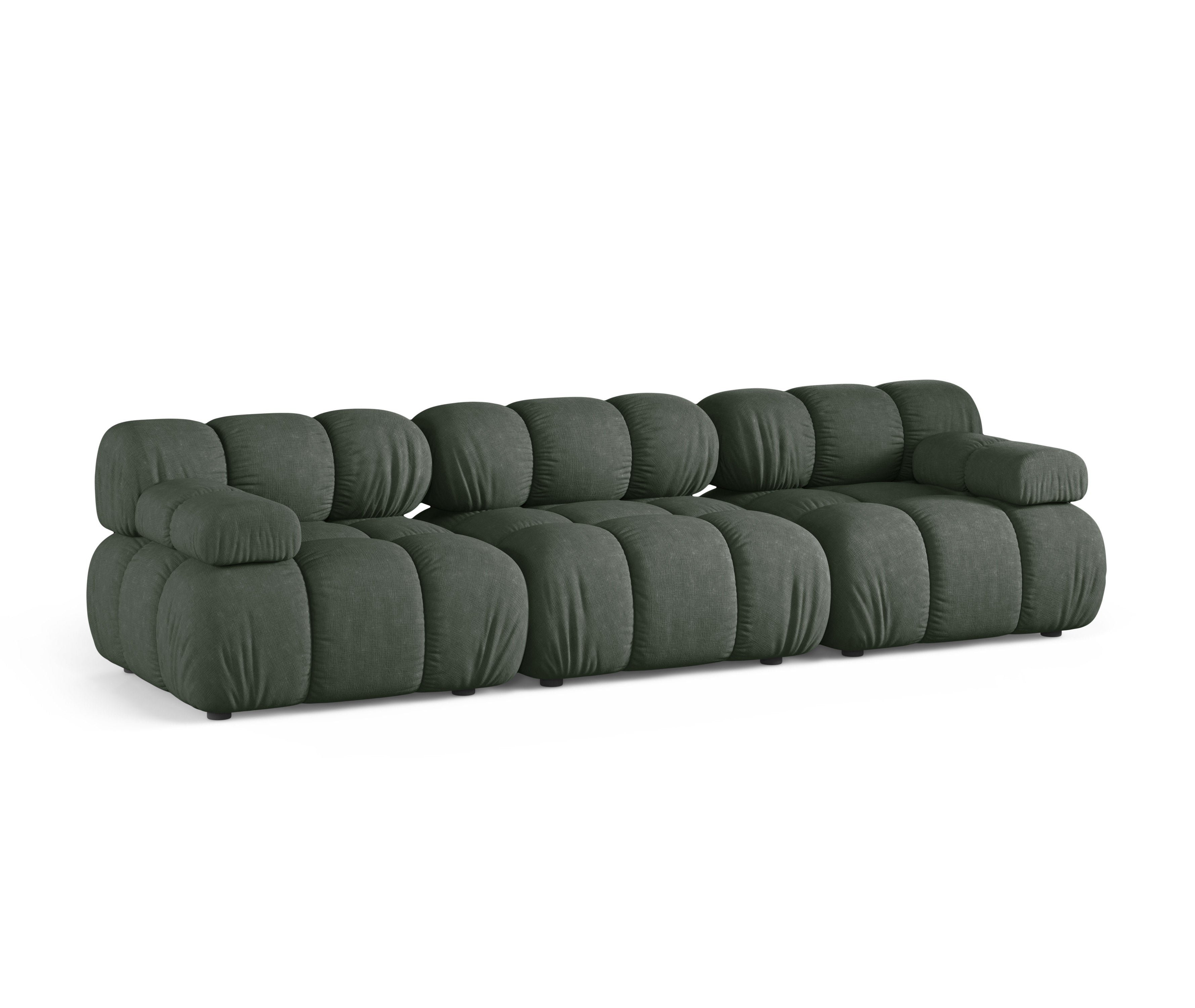 BELLIS Dark Green 3-Seater Modular Sofa