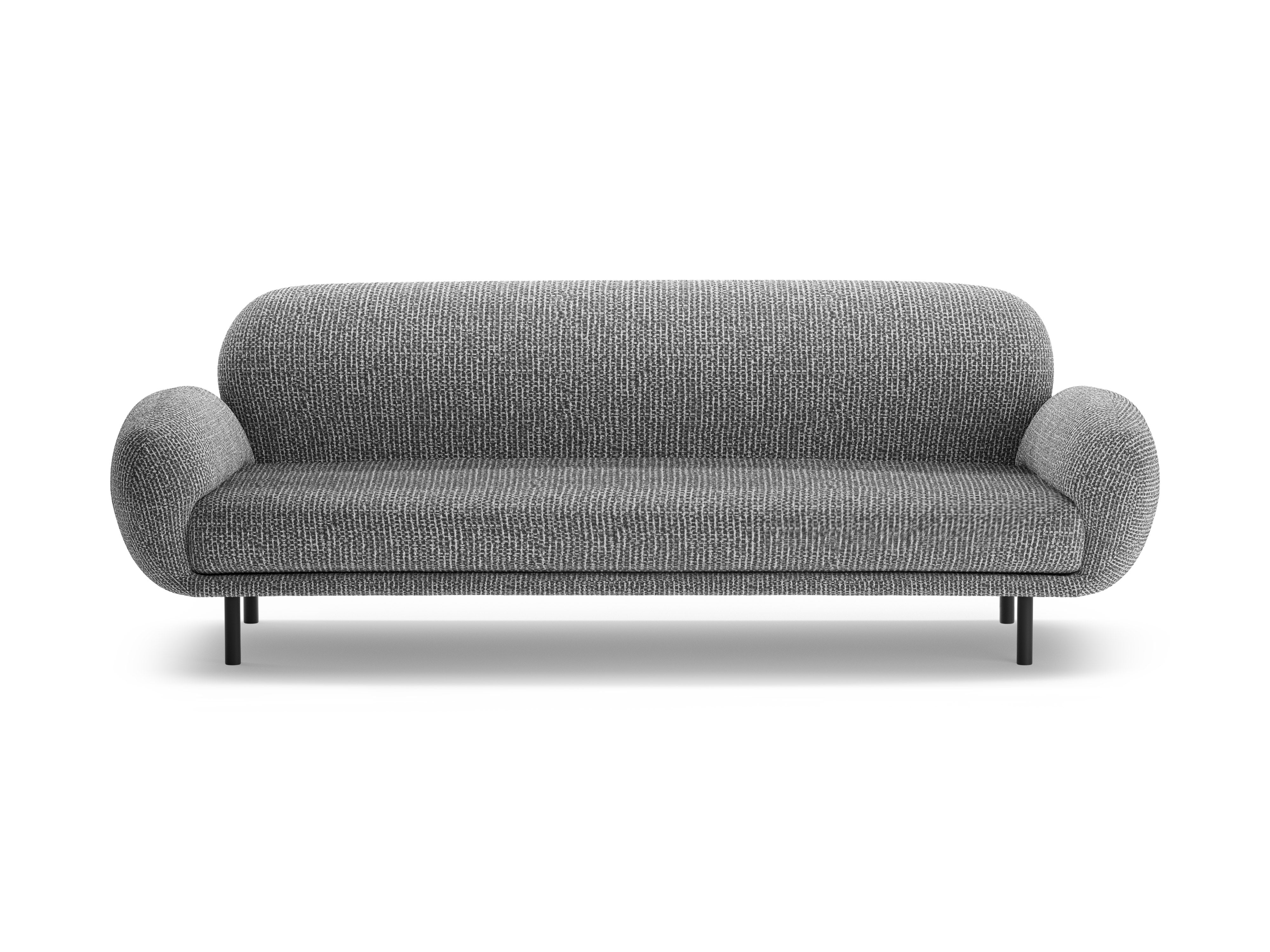 3-seater Sofa POPPY dark gray chenille