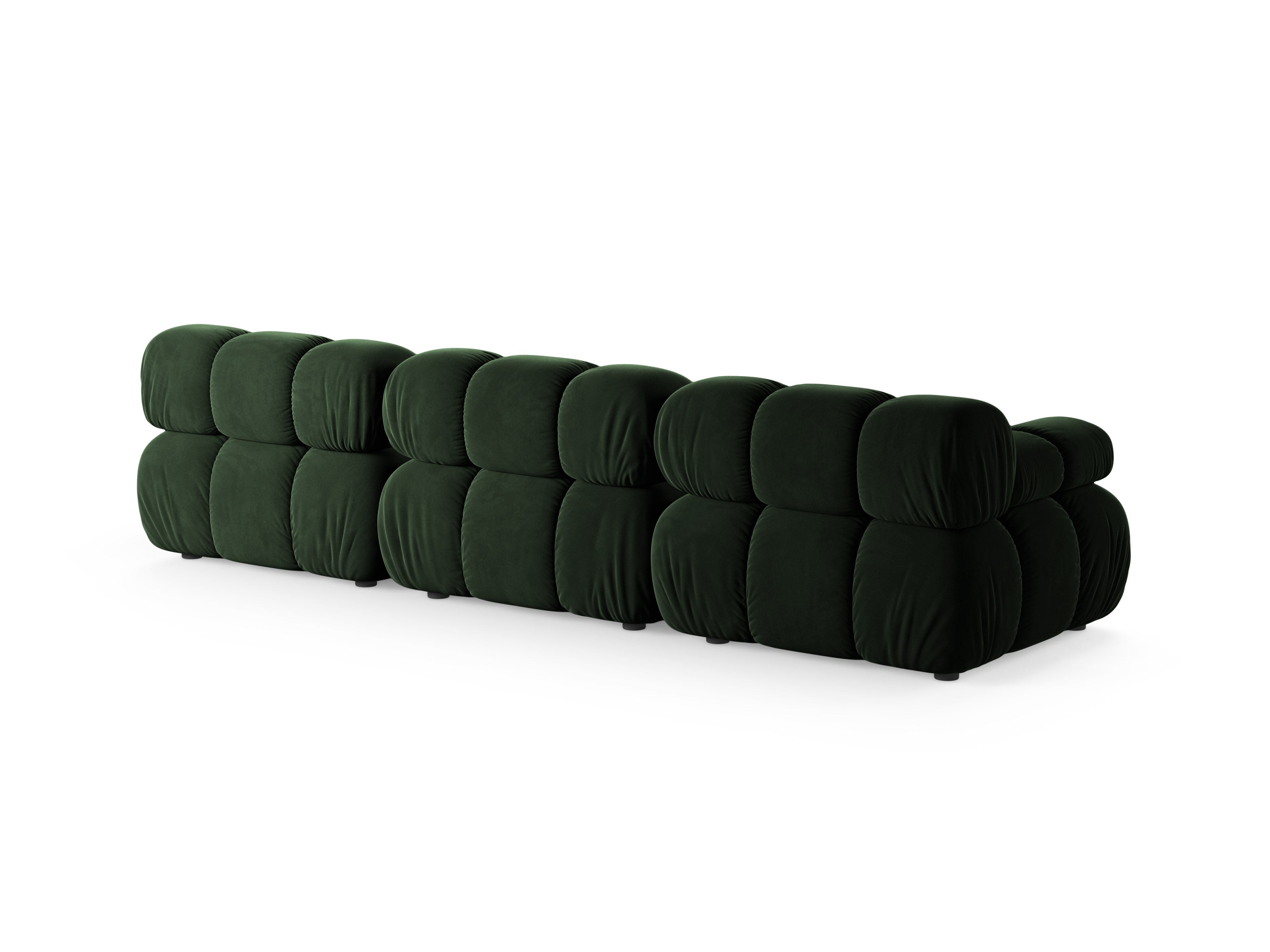 3-Seater Modular Sofa BELLIS in Bottle Green Velvet