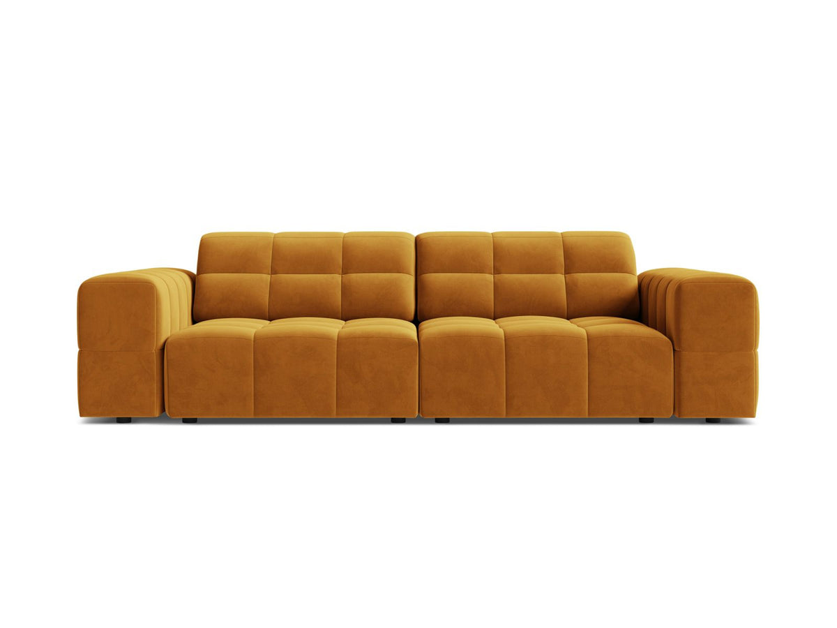 Sofa aksamitna 3-osobowa JENNIFER żółty Venus – Micadoni