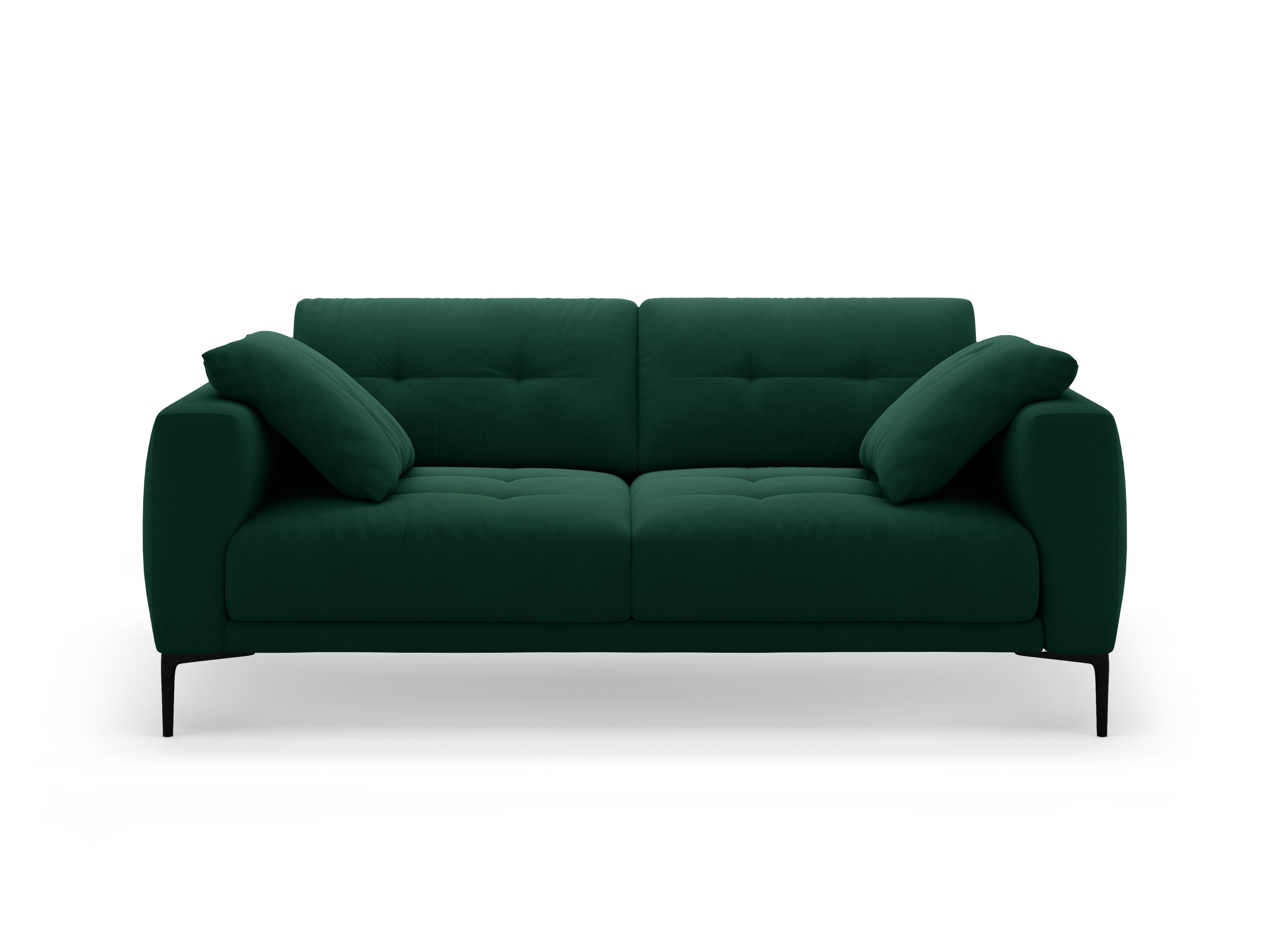Velvet sofa for 3 people BEMY bottle green