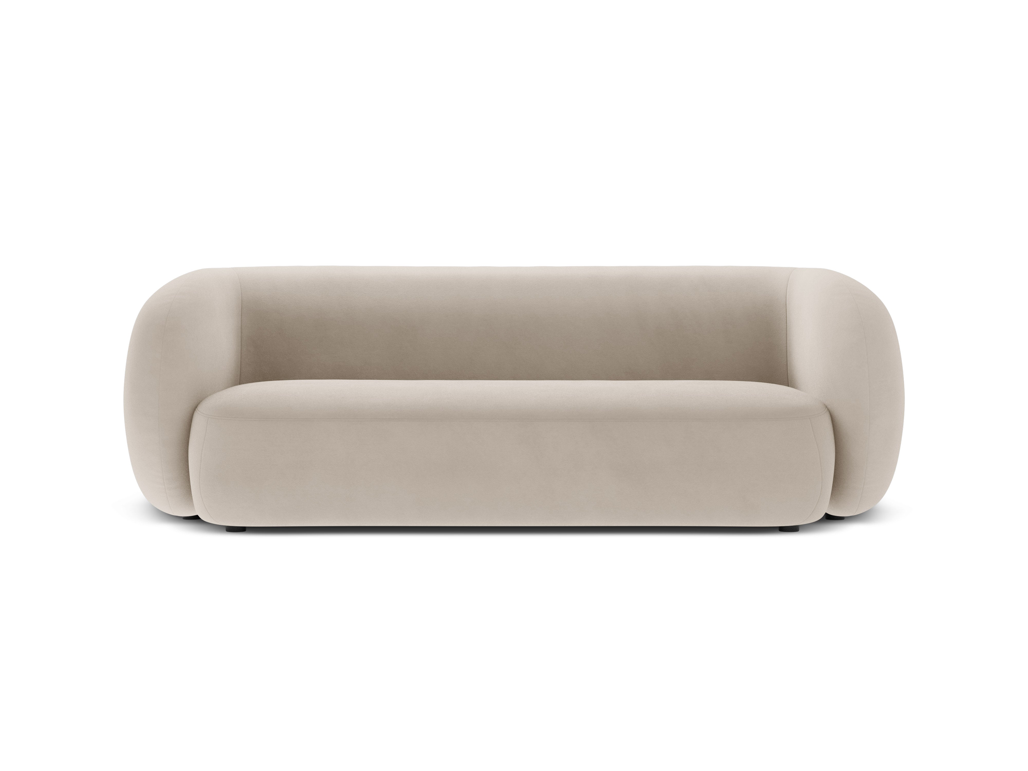 Velvet 3-Seater Sofa KATE Beige
