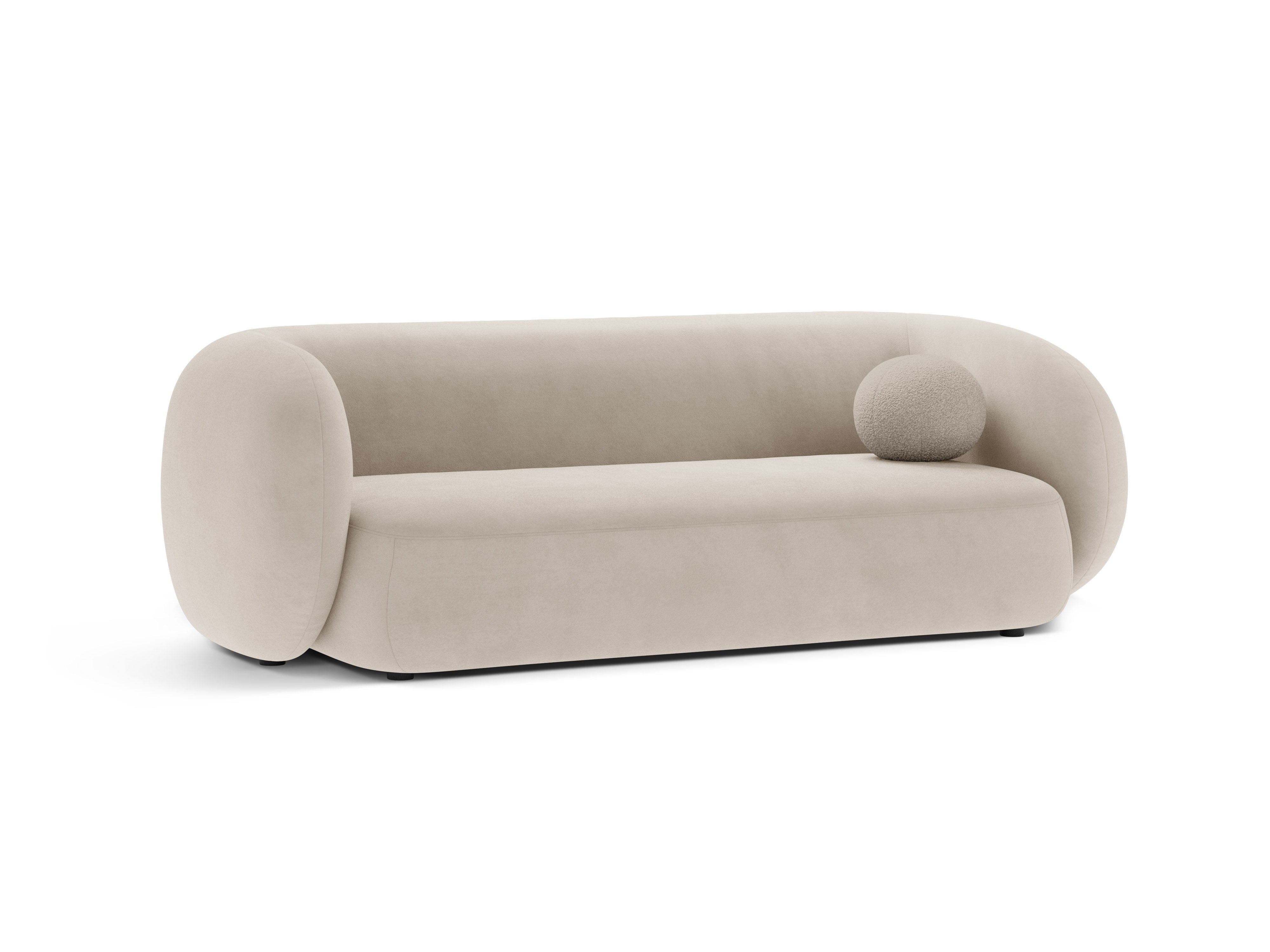 Velvet 3-Seater Sofa KATE Beige