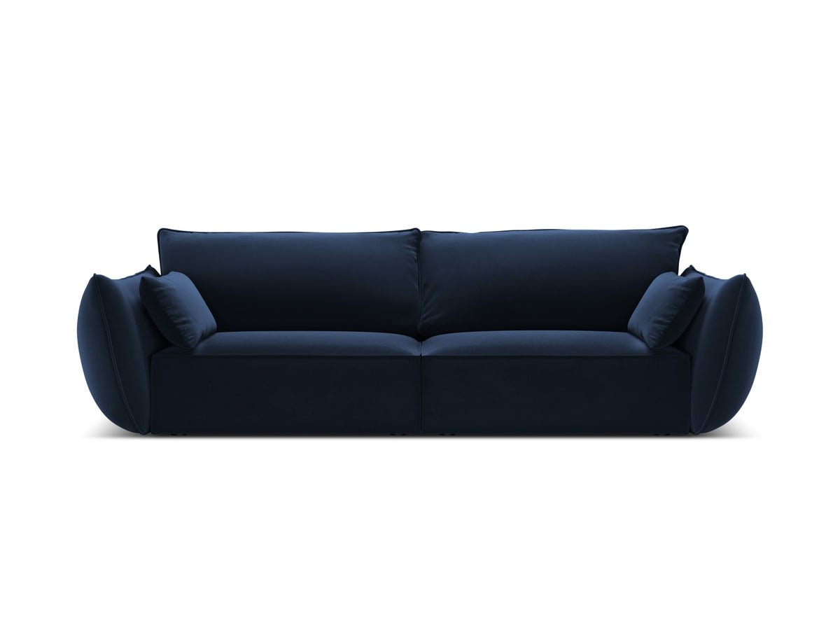 Sofa aksamitna 3-osobowa KAELLE kobaltowy – Micadoni