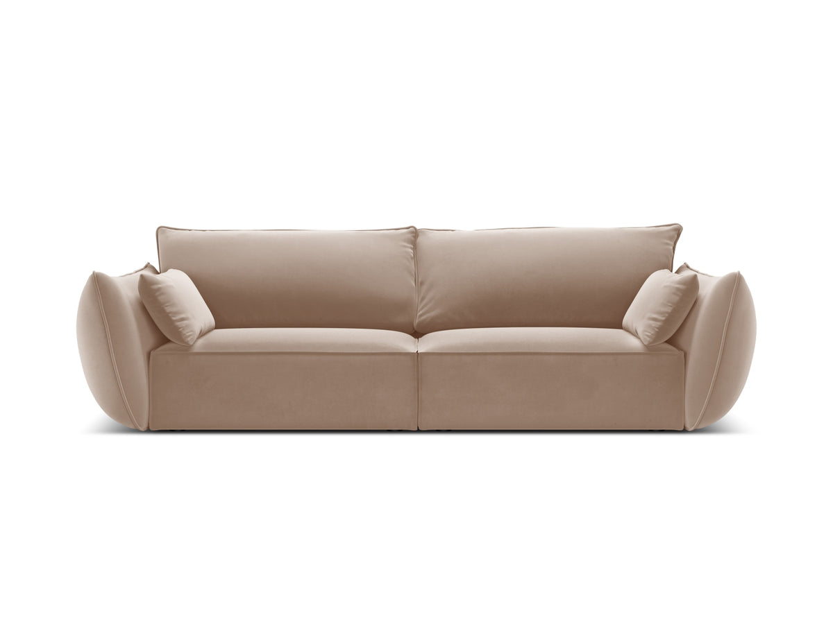 Sofa aksamitna 3-osobowa KAELLE beżowy – Micadoni