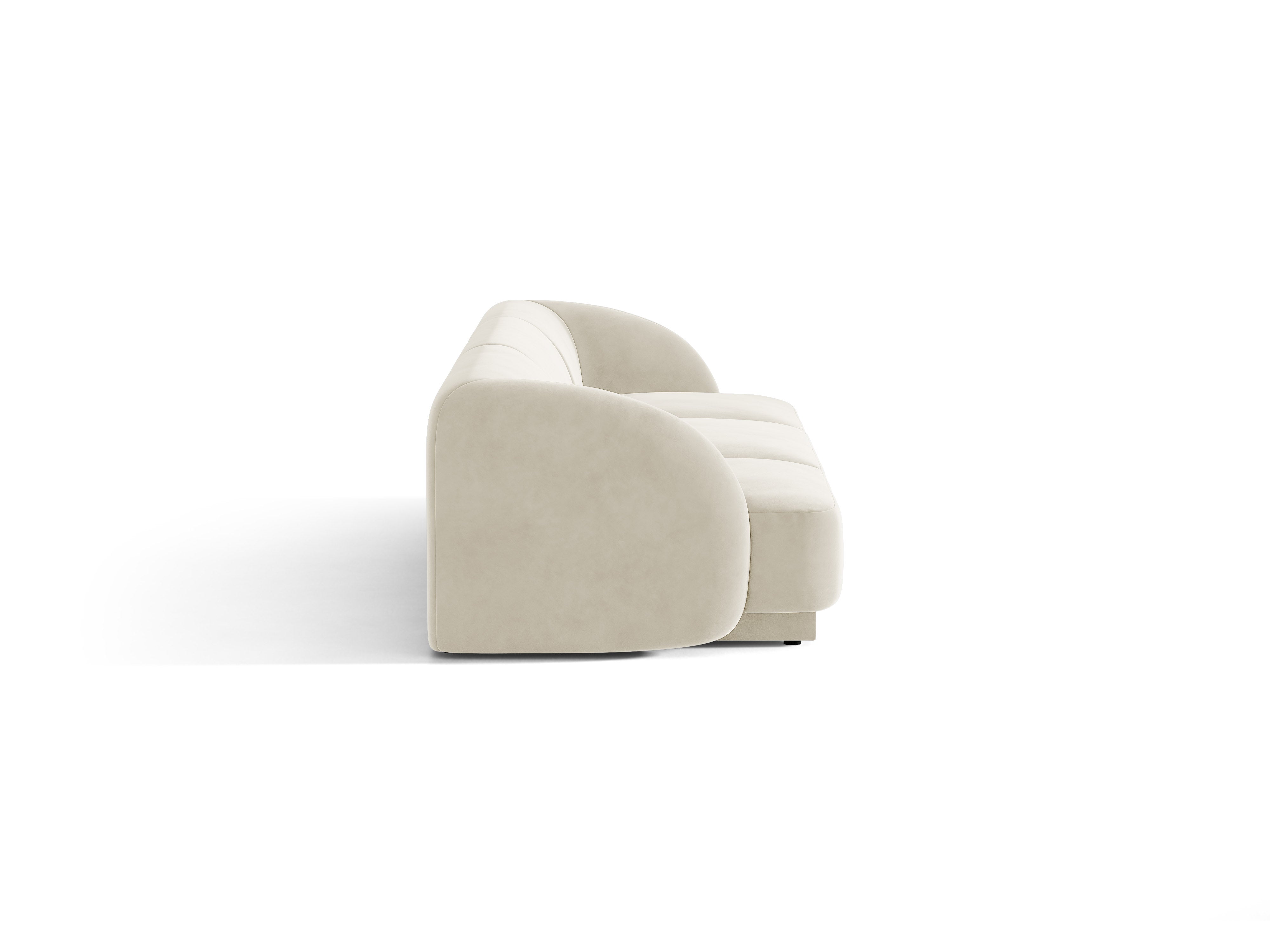 Miley beige velvet 3-seater sofa