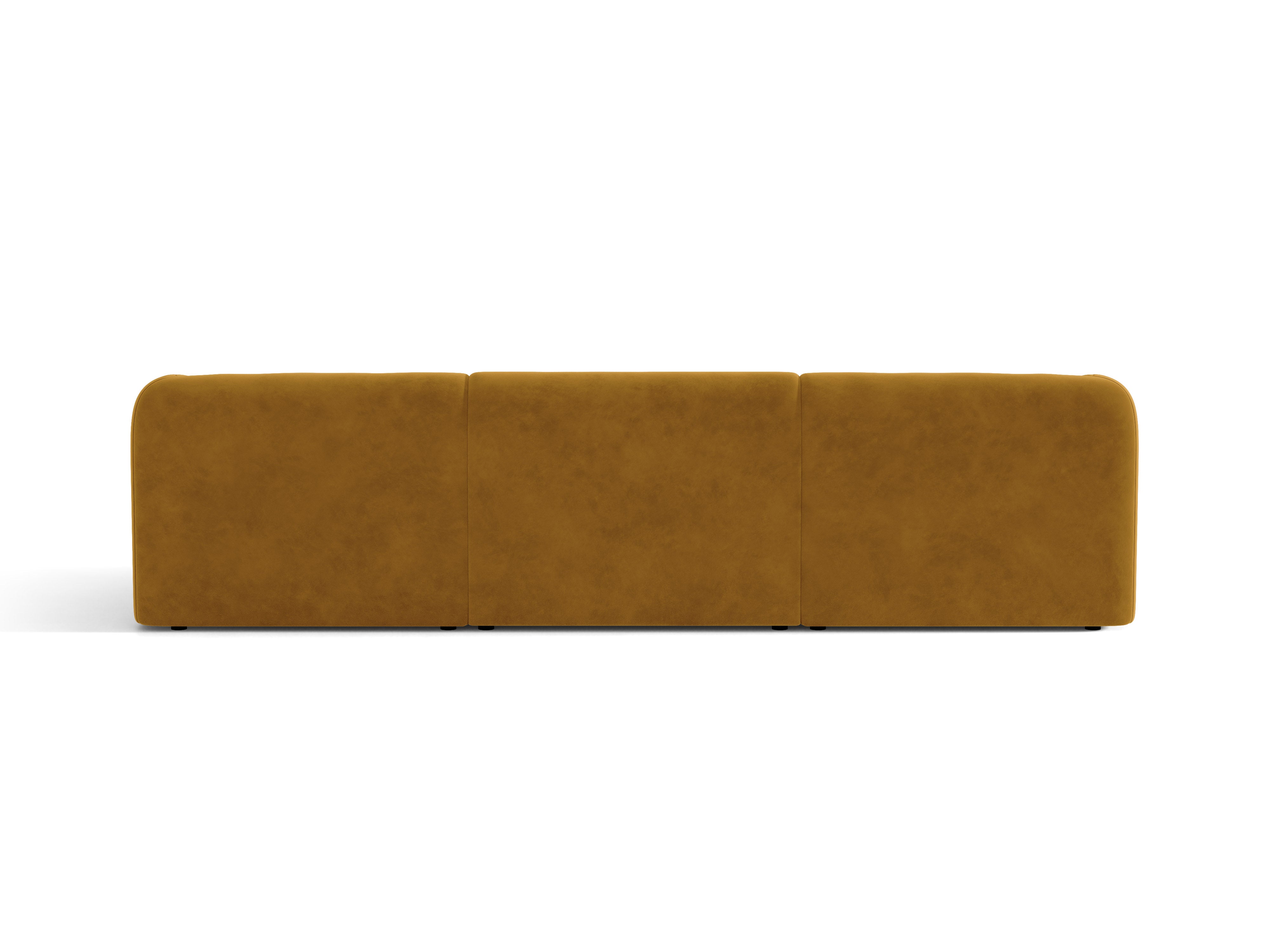 Velvet 3-Seater Sofa MILEY Yellow