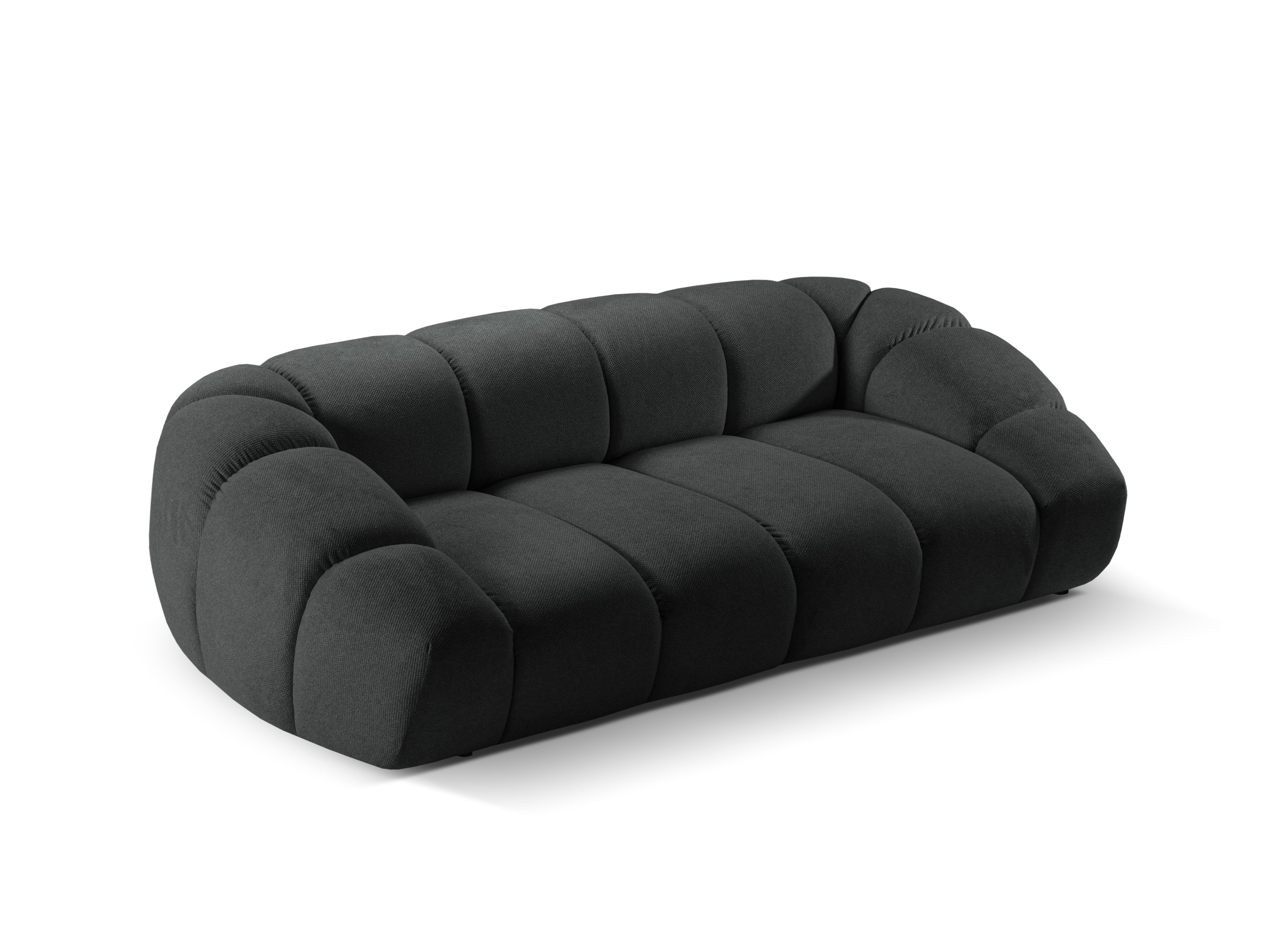 Sofa 2,5-sitzige DIANA anthrazitfarbener Chenille