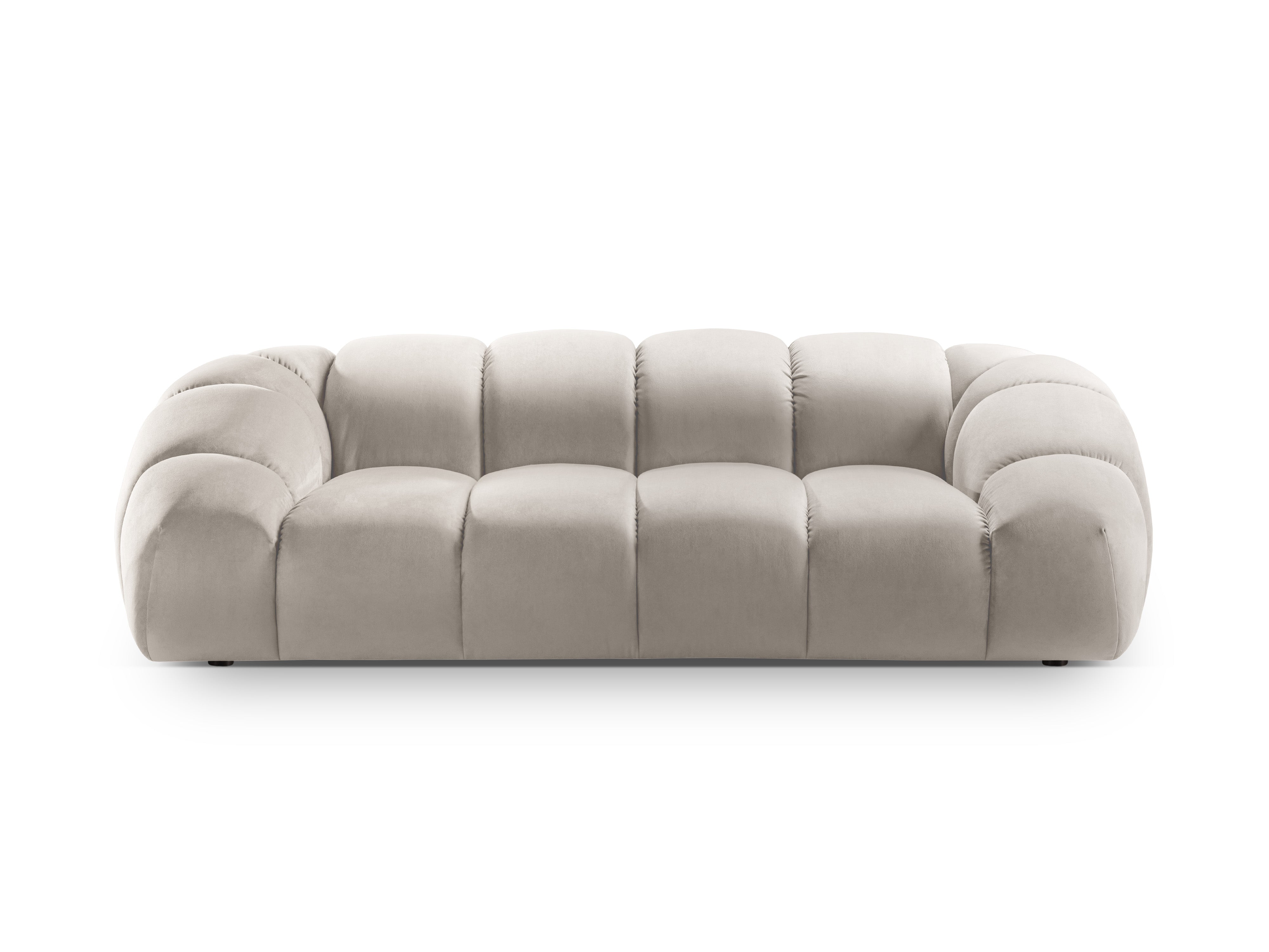 Sofa aus Samt 2,5-sitzig DIANA beige